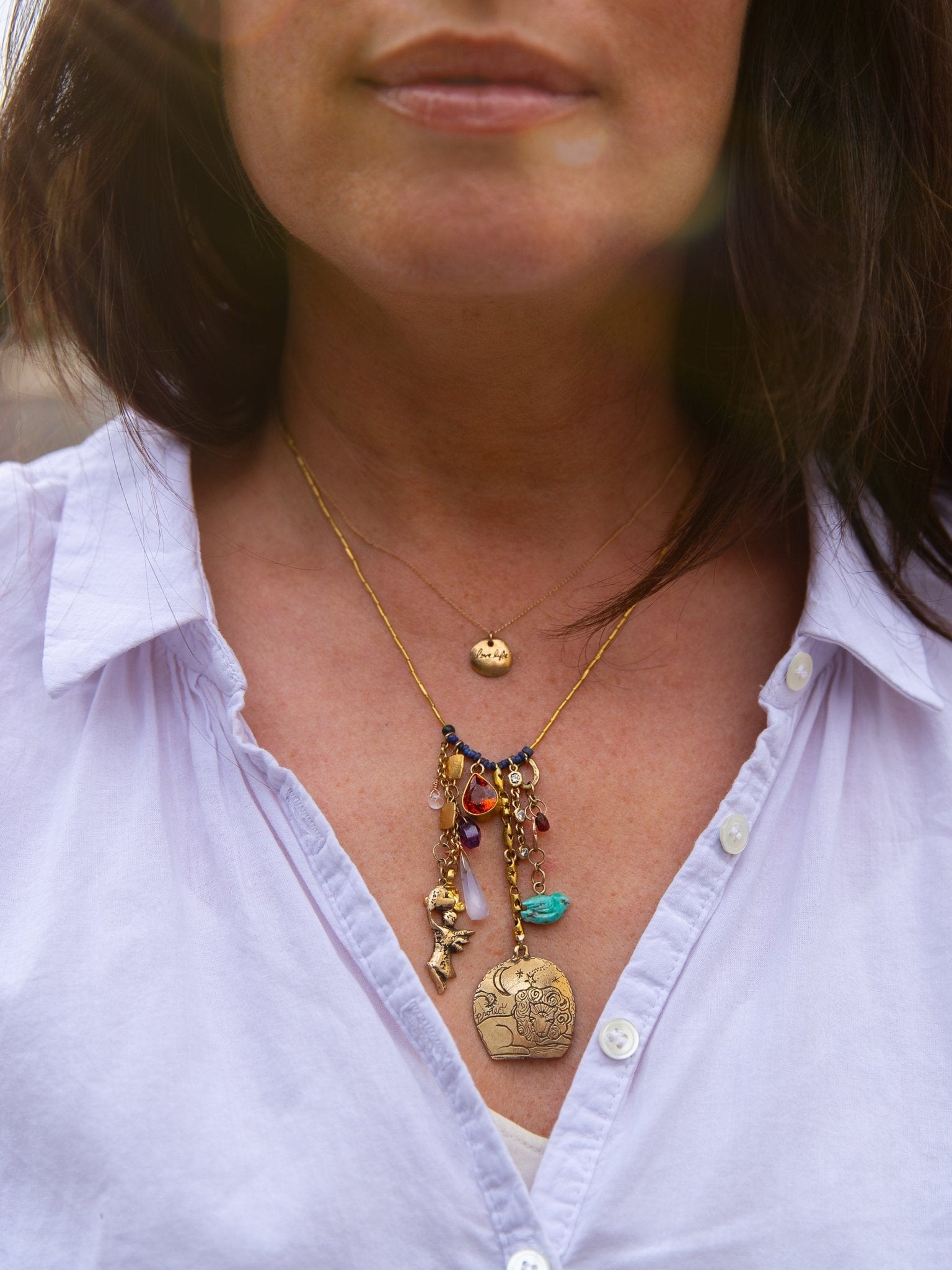 Gold Love Life Necklace - Jes MaHarry
