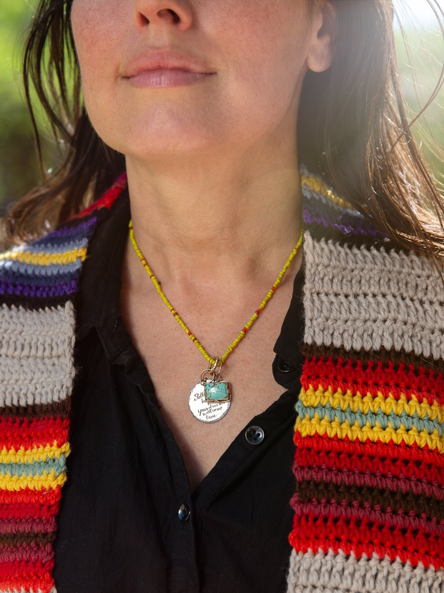 Compass Turquoise Charm — Handmade by Jes MaHarry