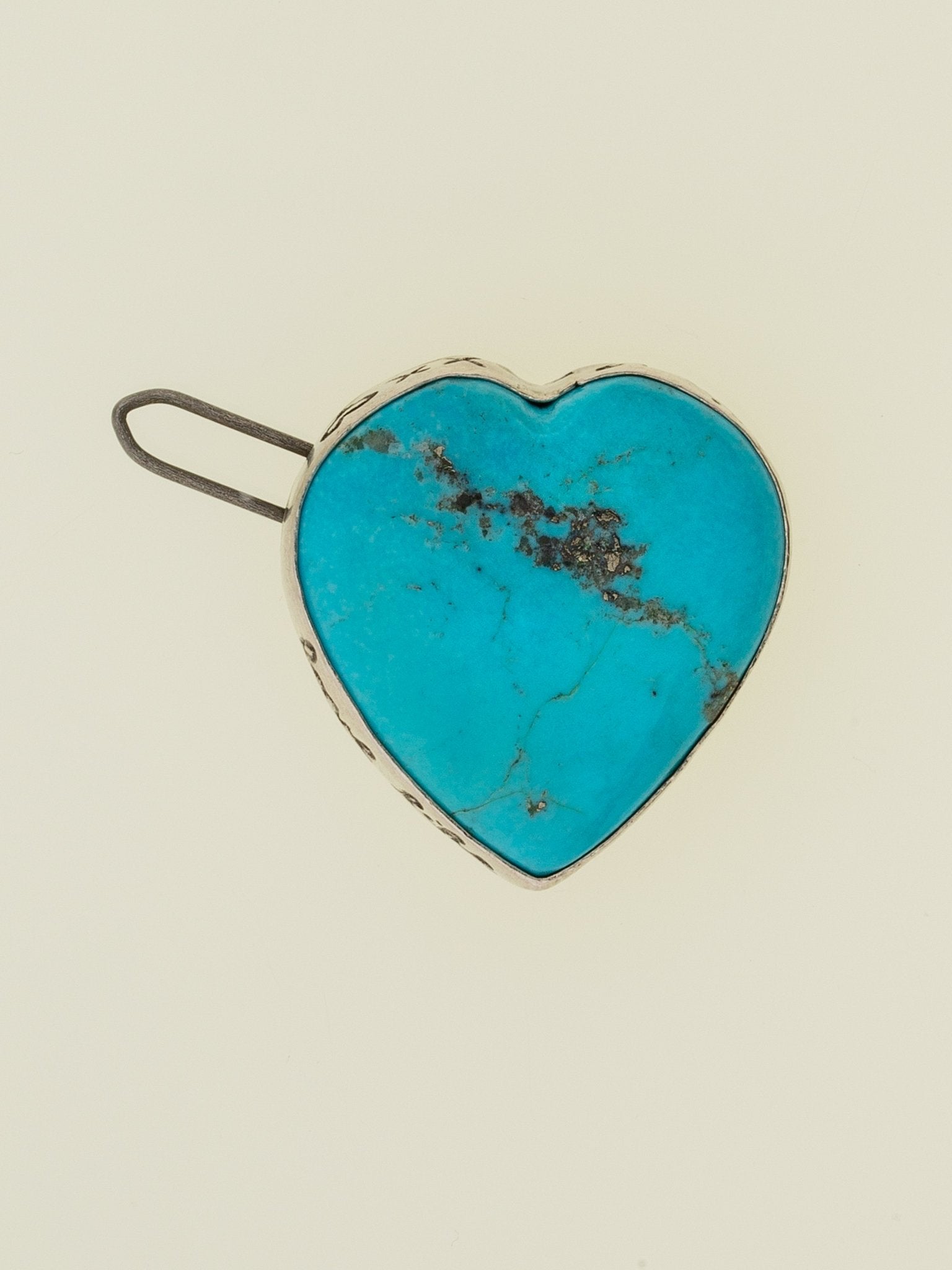 Turquoise Heart Hair Clip — Handmade by Jes MaHarry