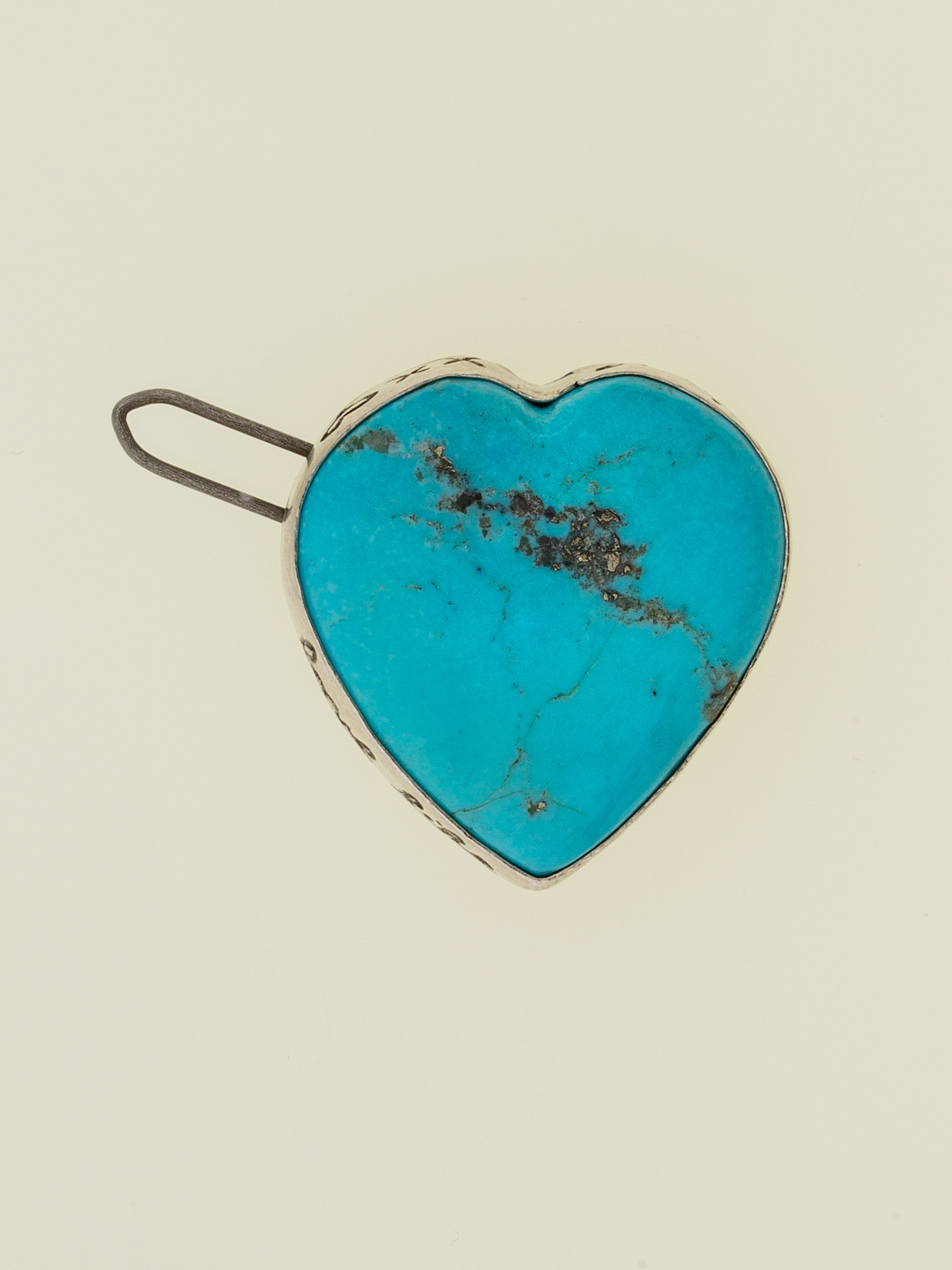 Turquoise Heart Hair Clip