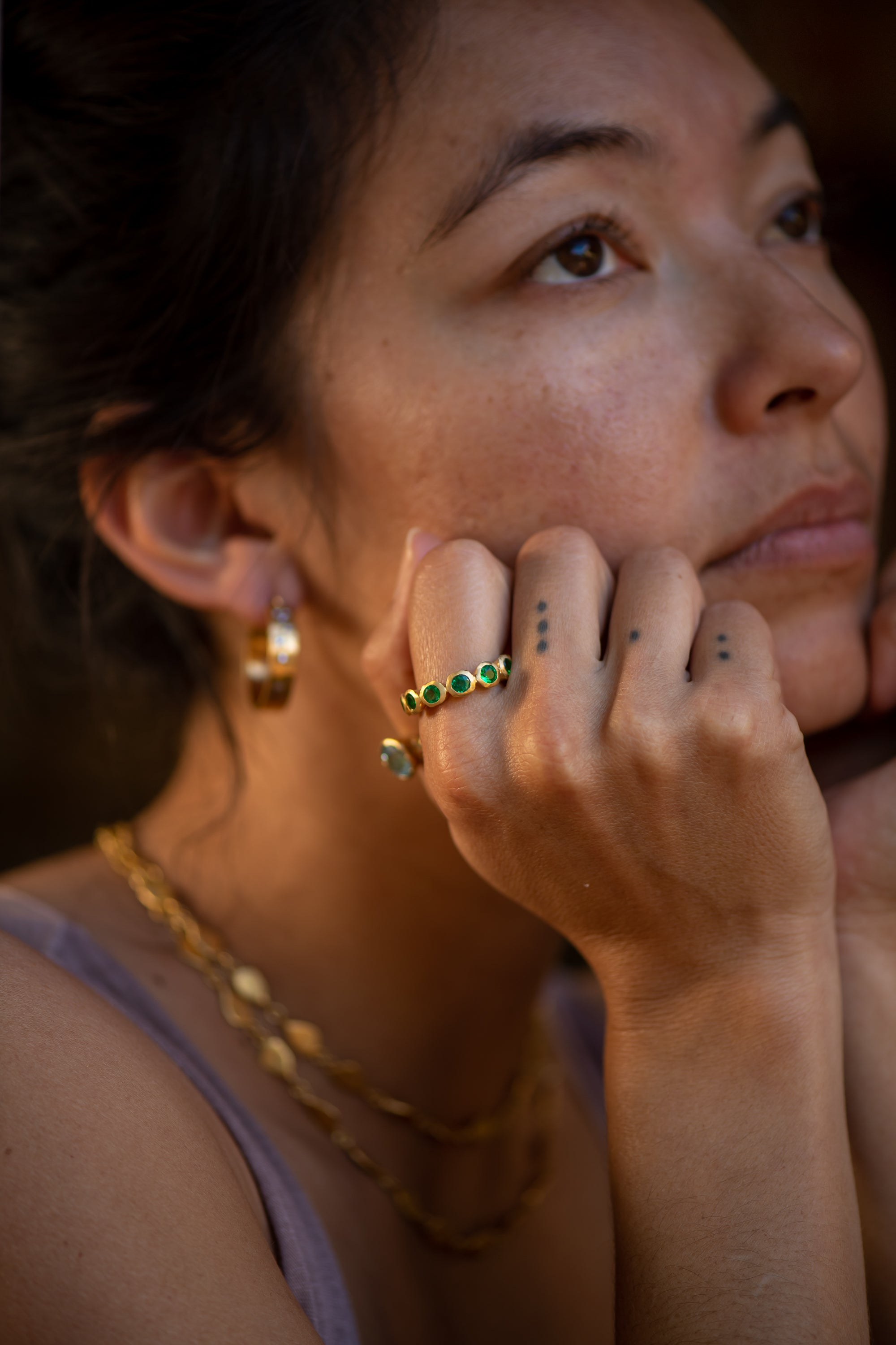 Emerald Heart Ring