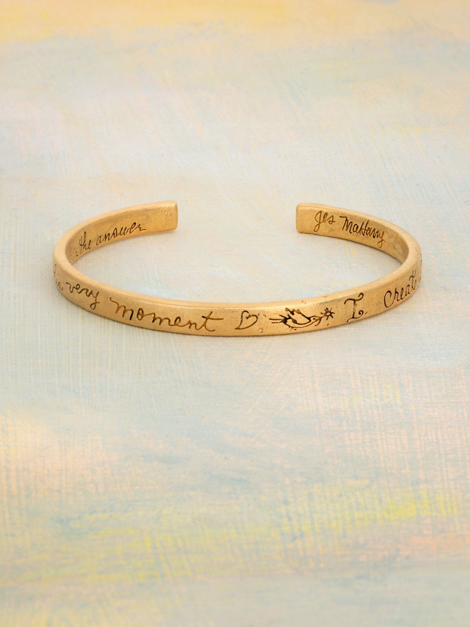 Gratitude Cuff 18k Yellow Gold - Jes MaHarry