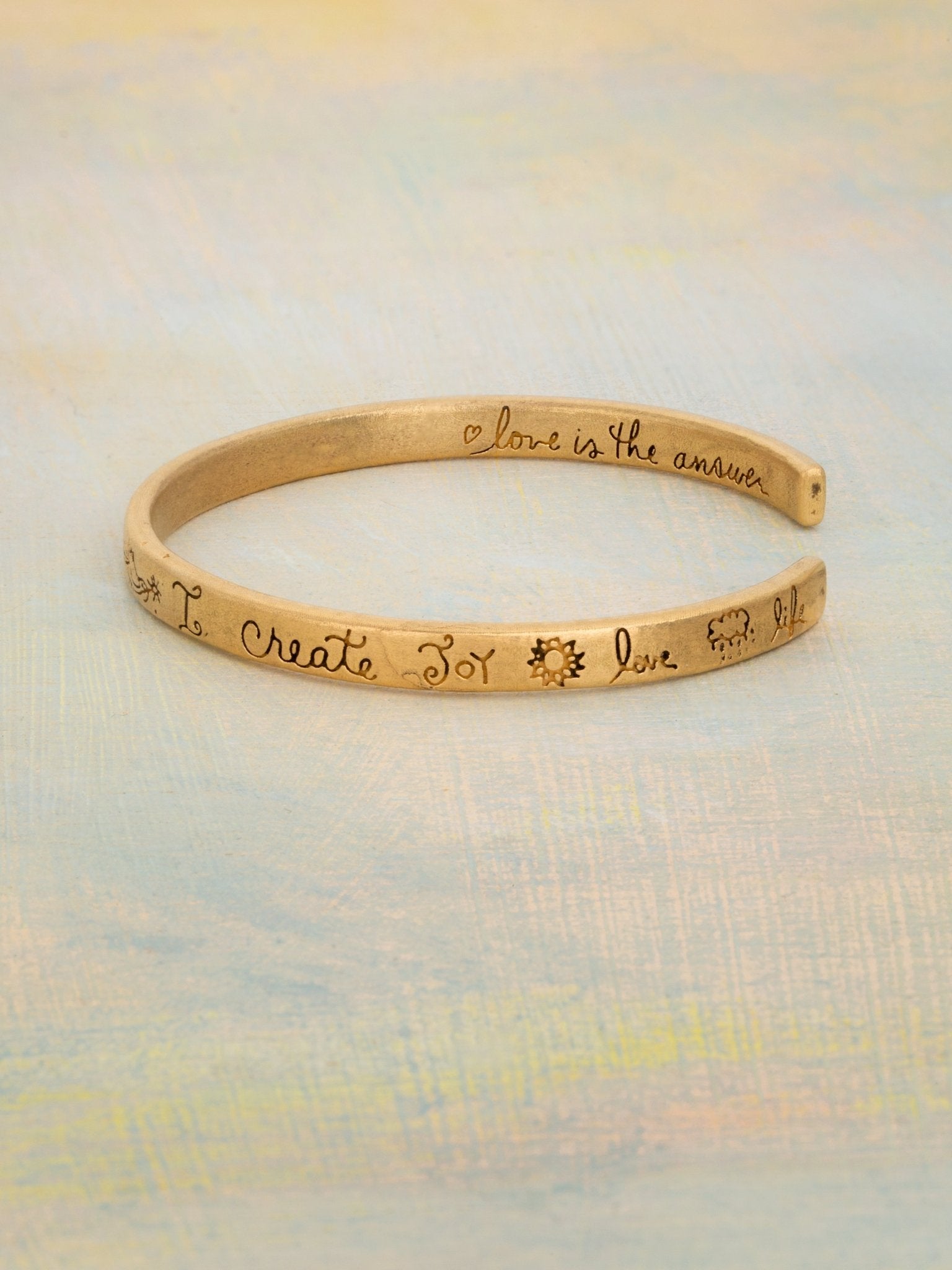 Gratitude Cuff 18k Yellow Gold - Jes MaHarry