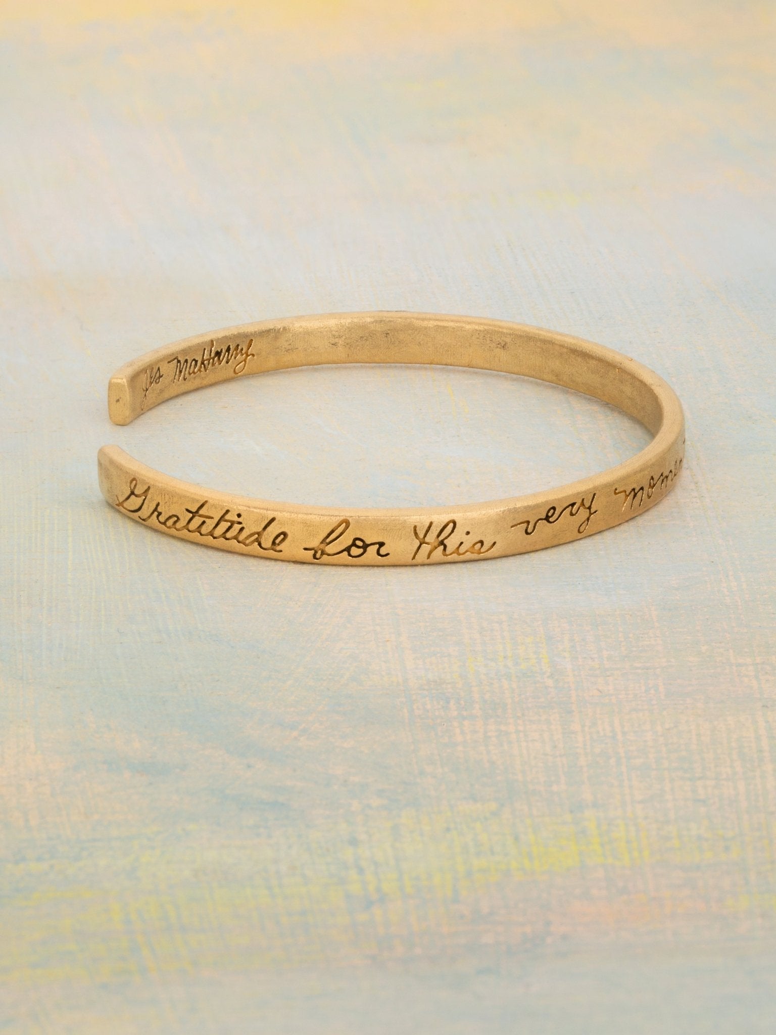 Gratitude Cuff 18k Yellow Gold - Jes MaHarry