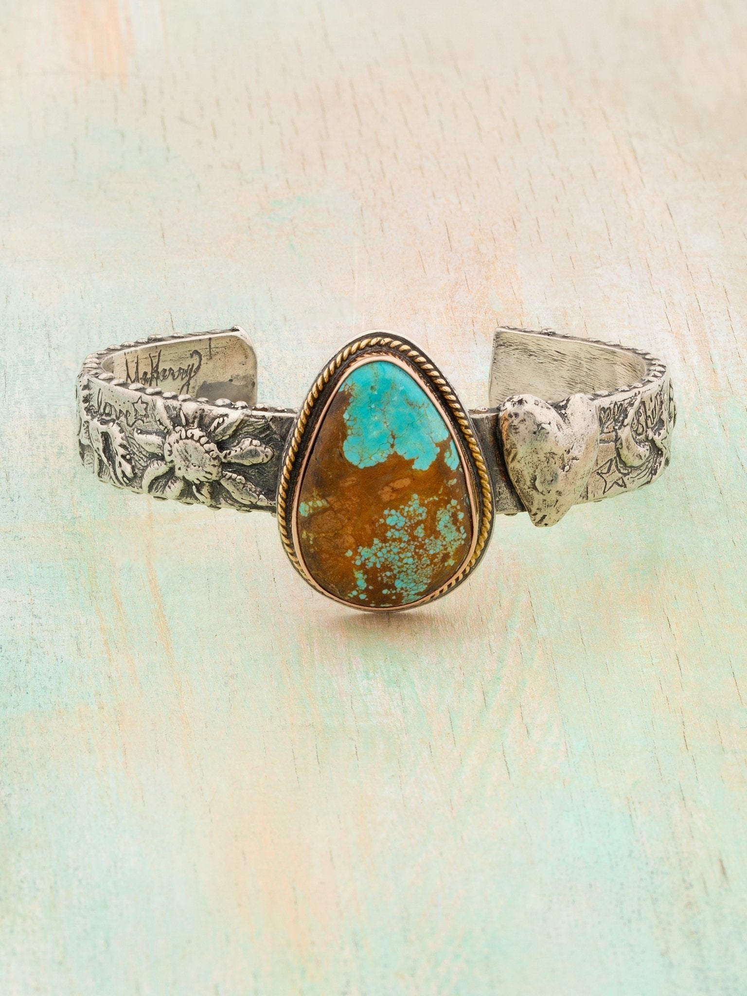 Turquoise Love Cuff - Jes MaHarry