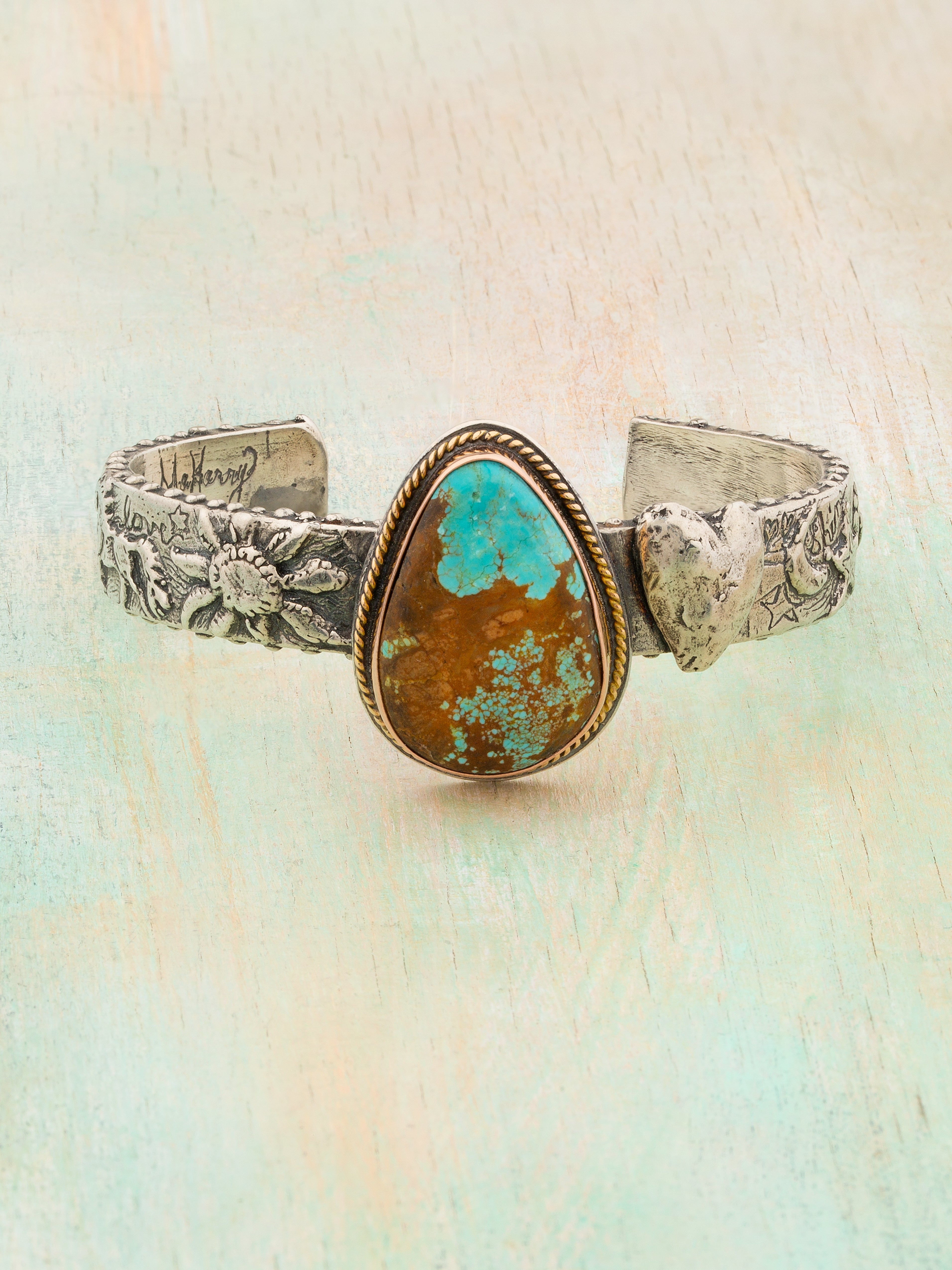 Turquoise Love Cuff