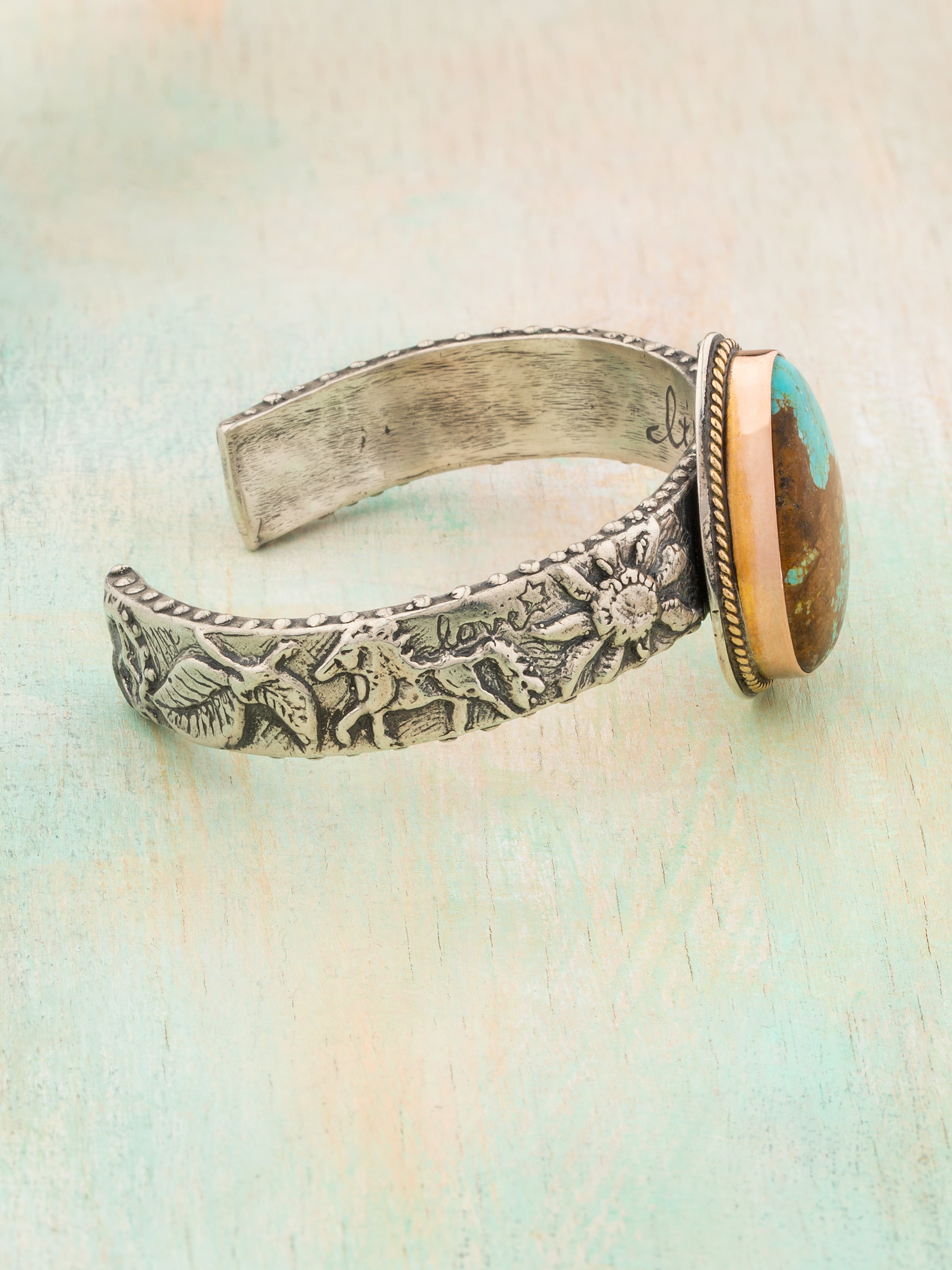 Turquoise Love Cuff
