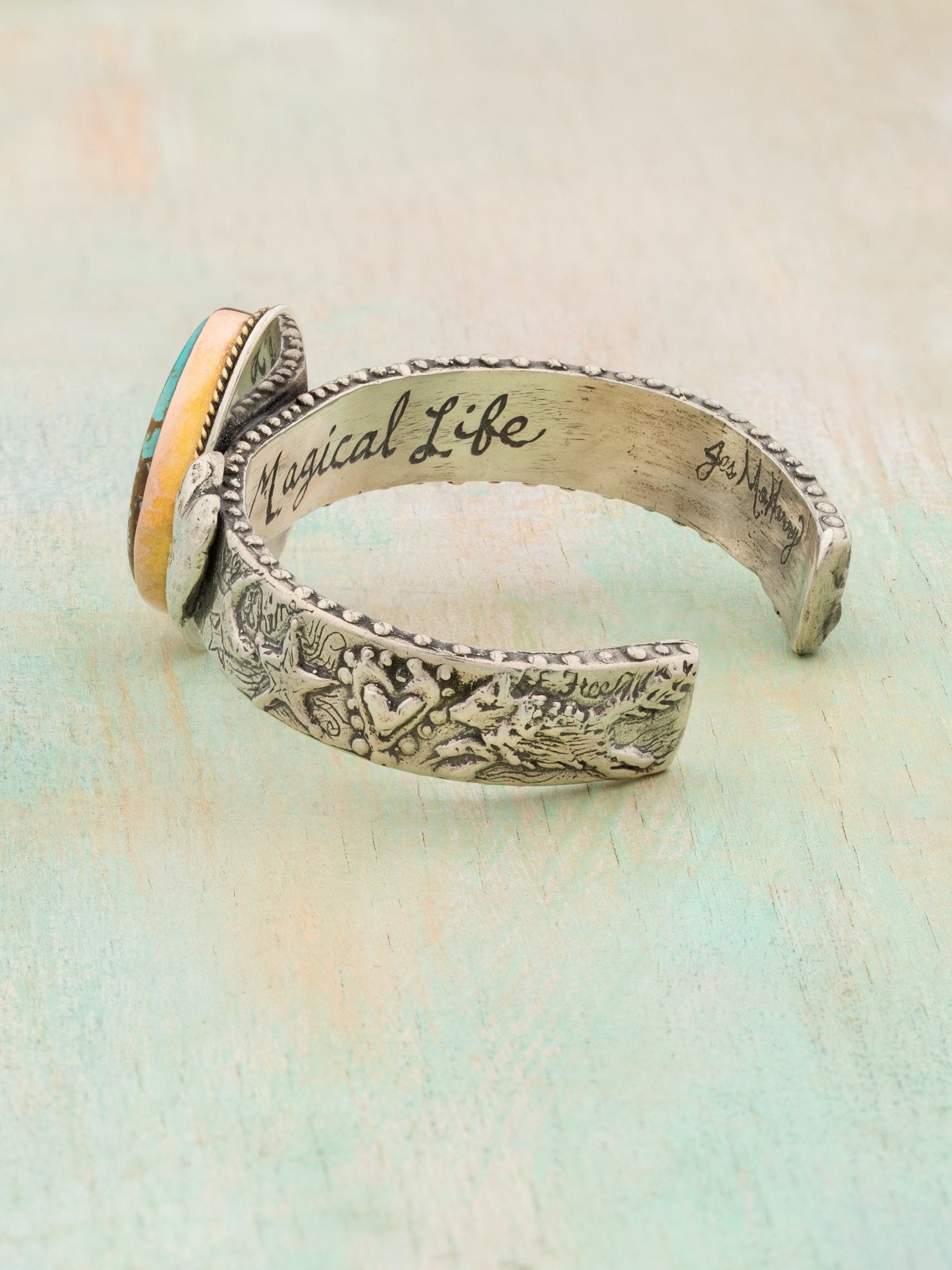 Turquoise Love Cuff - Jes MaHarry