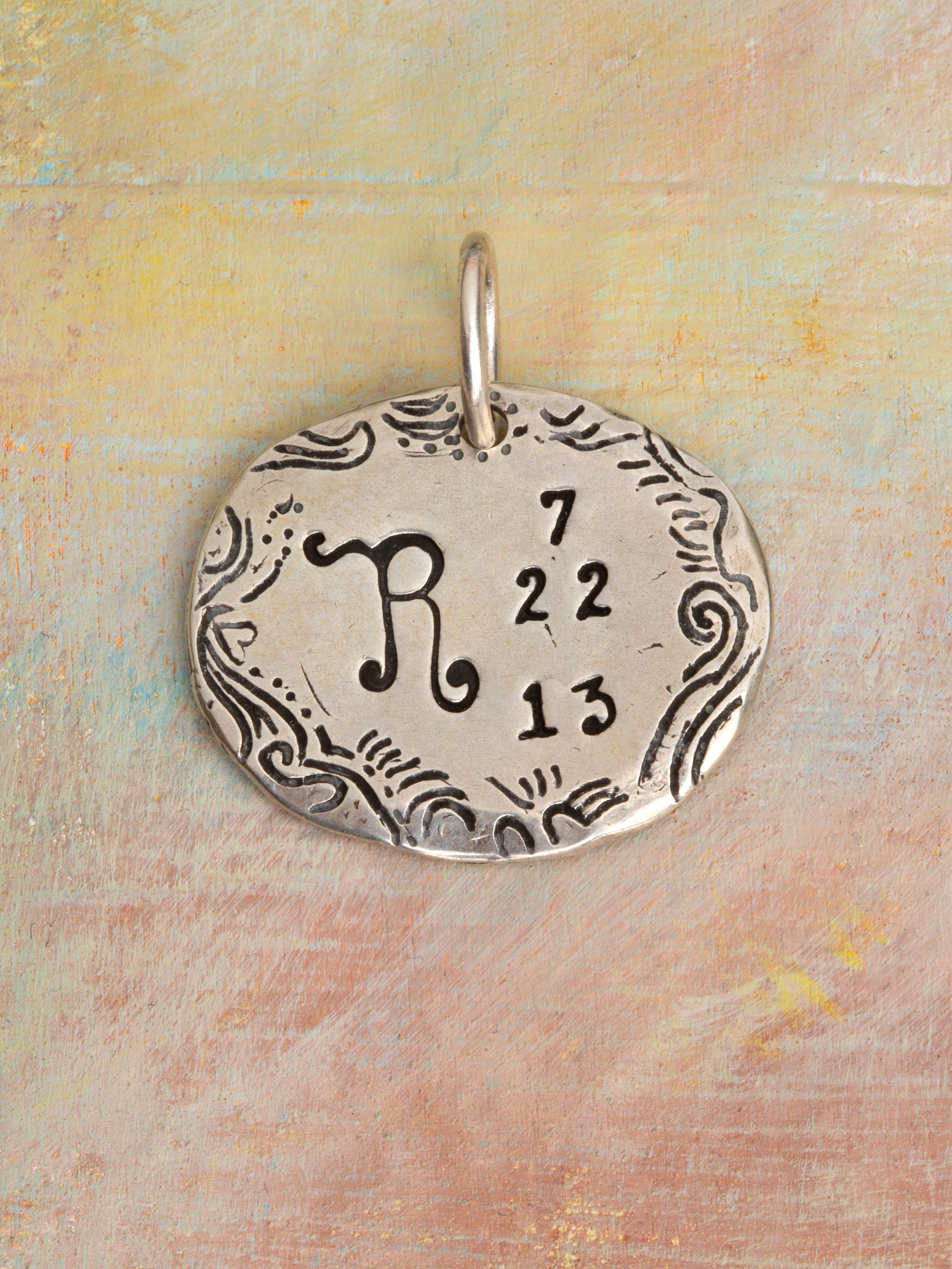 Letter & Date Charm