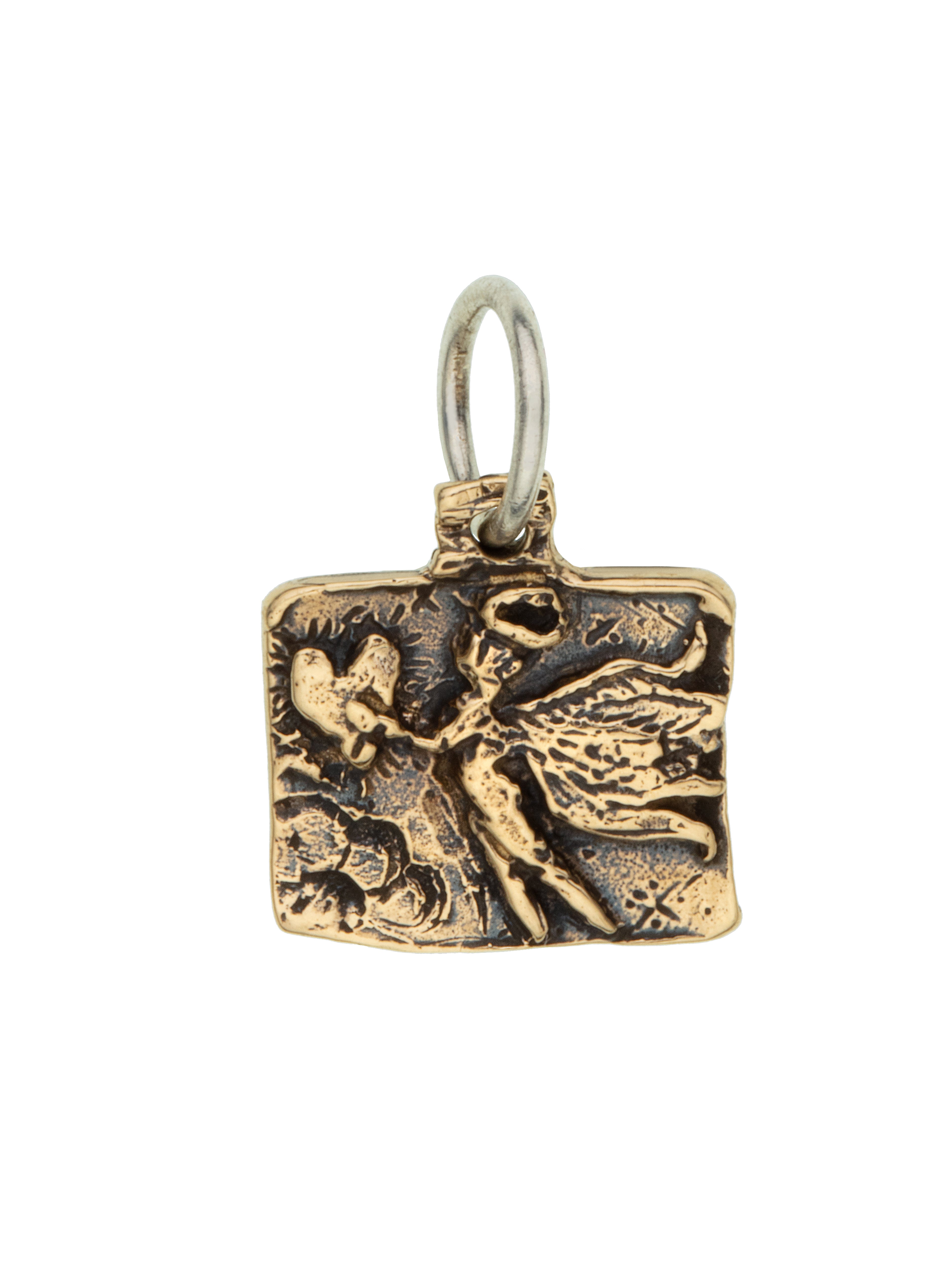 Guardian Angel Charm In 14k Yellow Gold