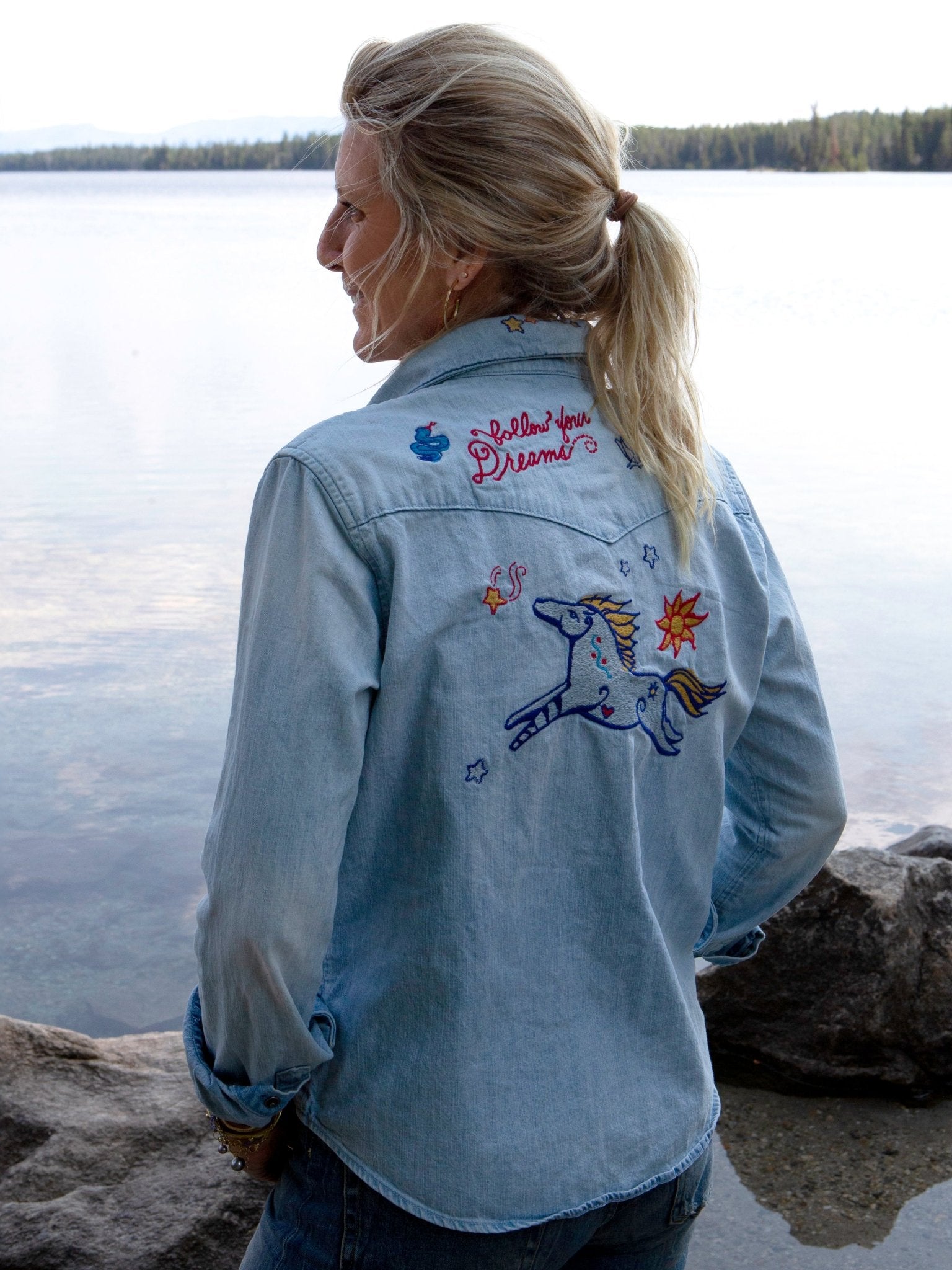 Follow Your Dreams Denim Shirt - Jes MaHarry