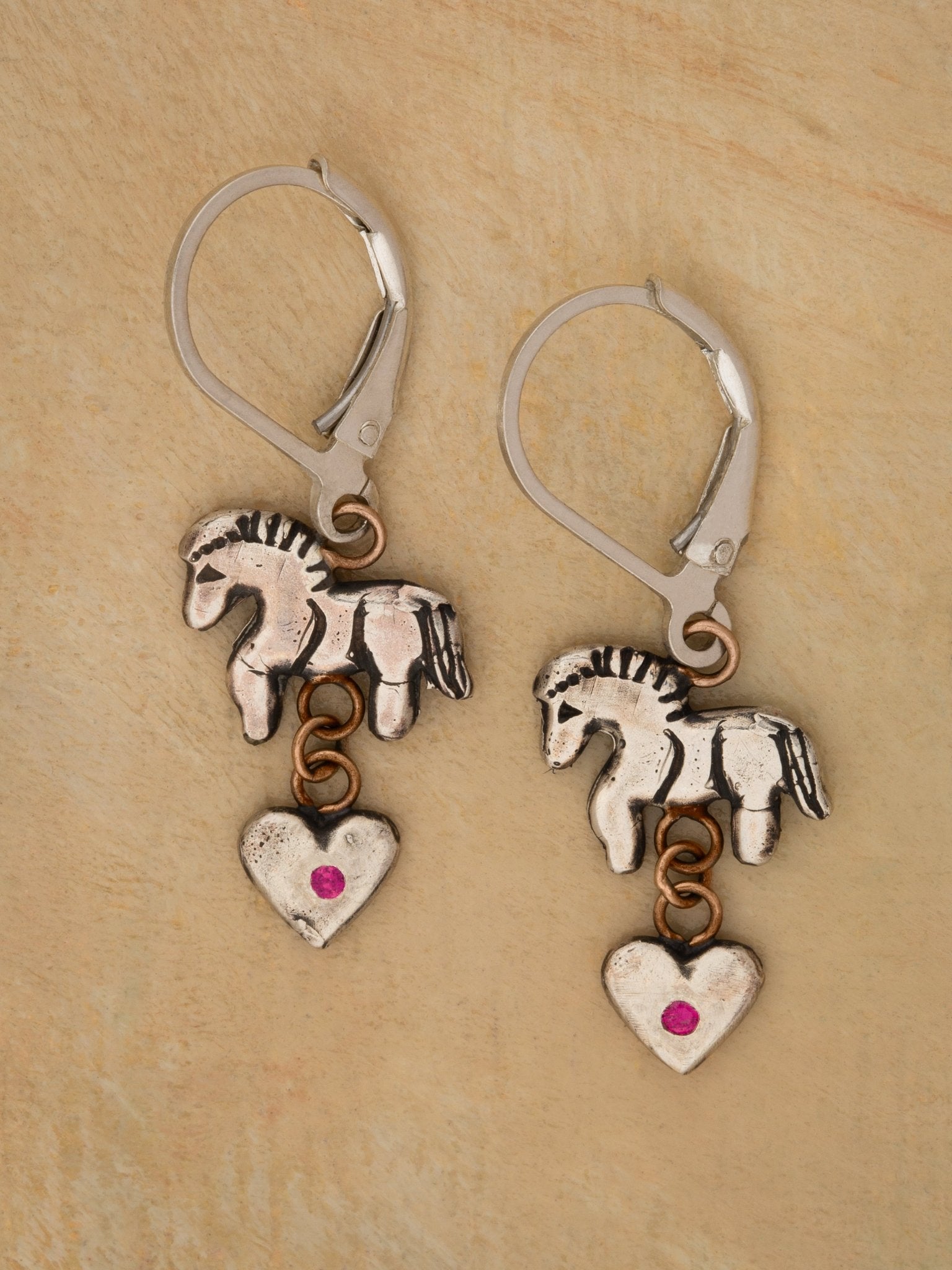 Horse Heart Earrings - Jes MaHarry