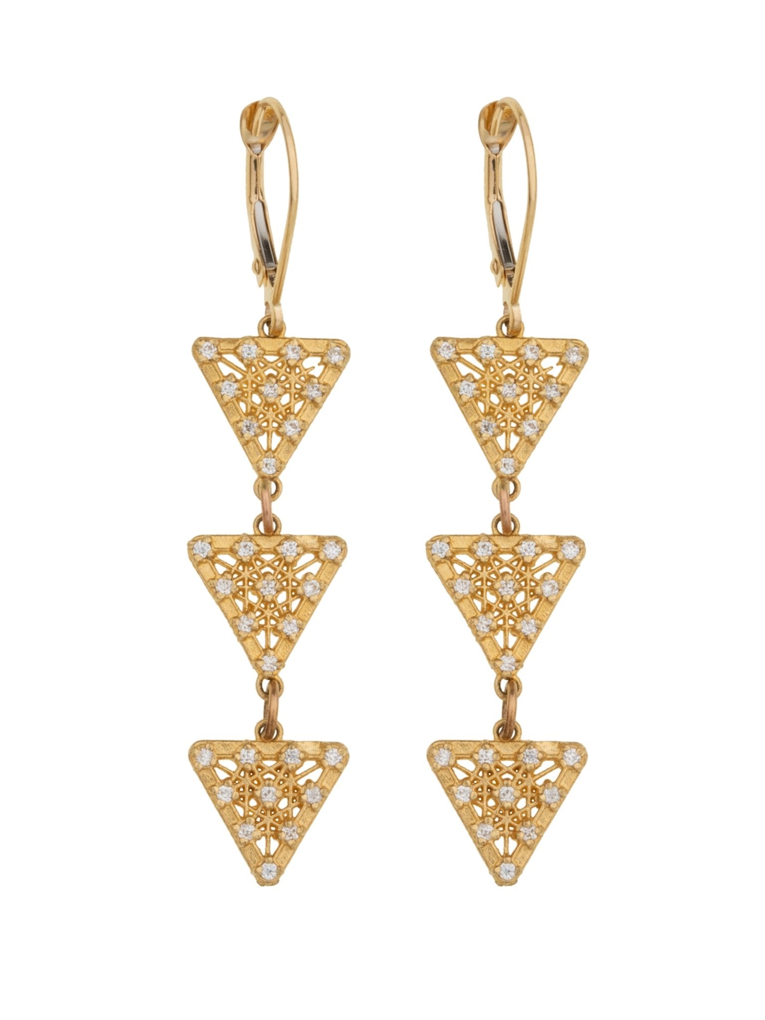 Sacred Pyramid Drop Earrings — Handmade by Jes MaHarry