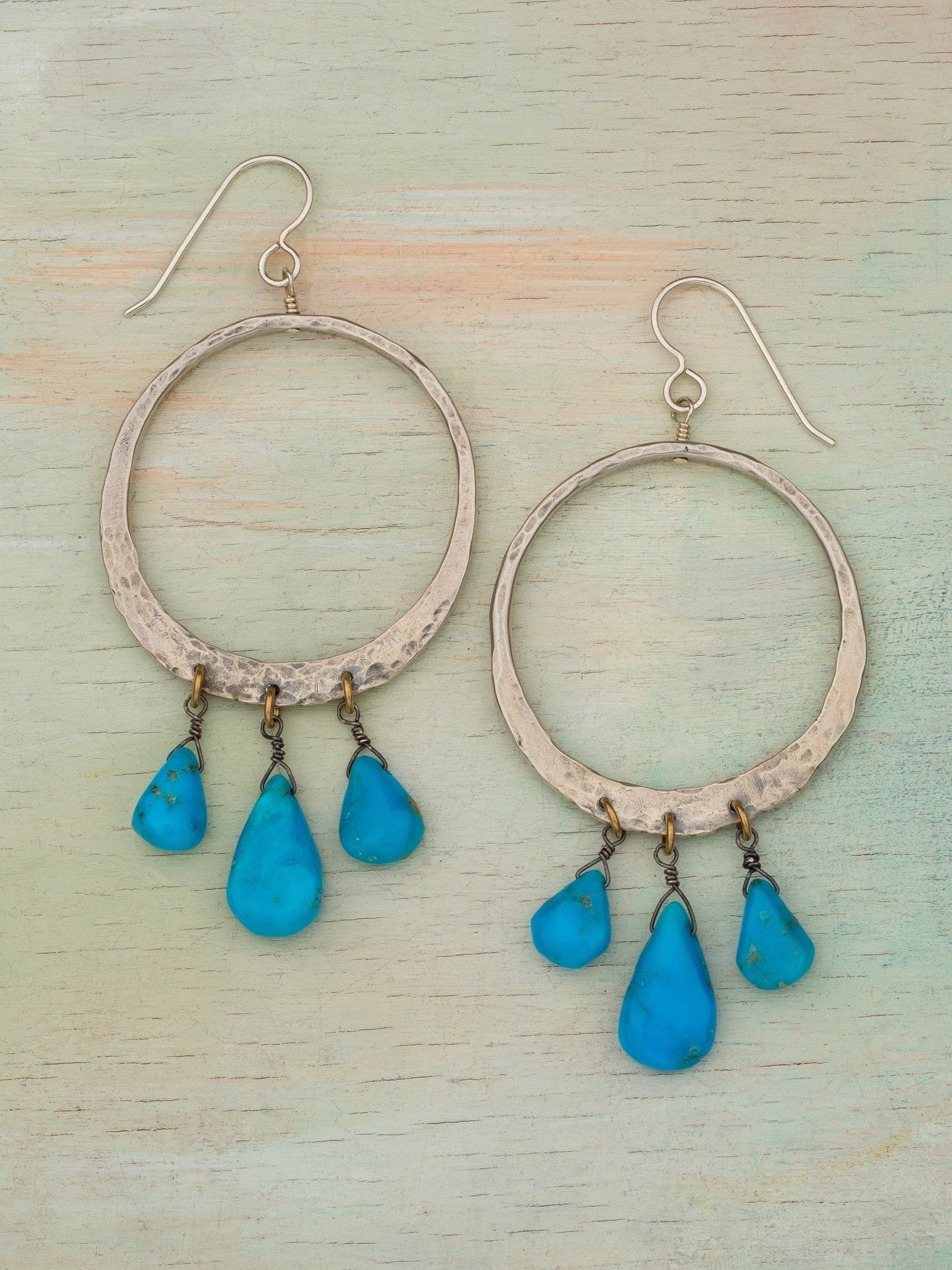 Turquoise Drops Earrings - Jes MaHarry