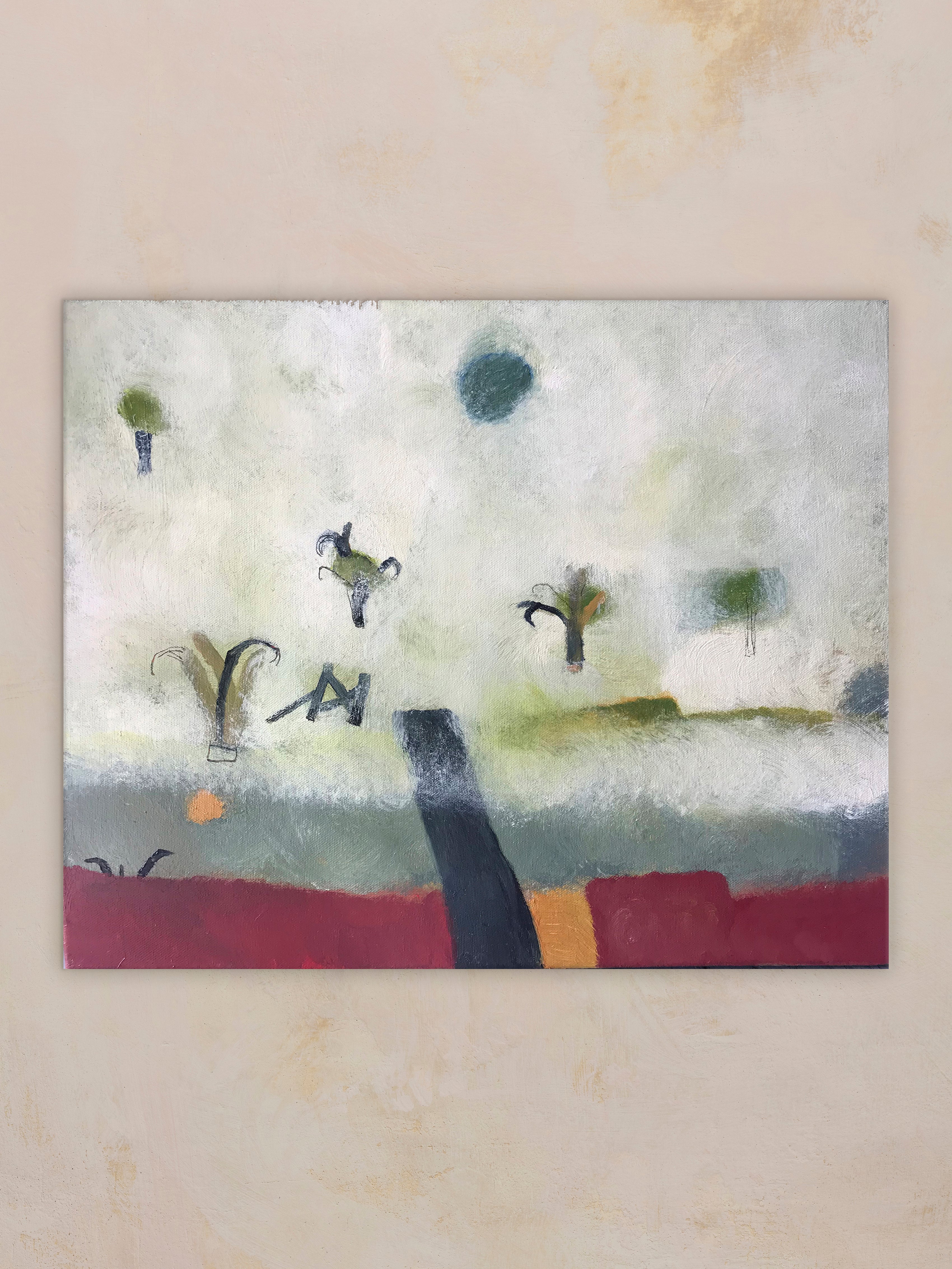 Fog Over Orchard On Country Road - Katherine Dunn