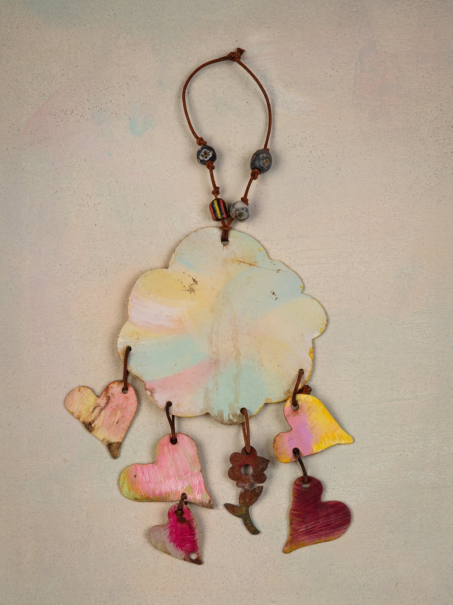 Raining Love Hanging Steel Art - Jes MaHarry