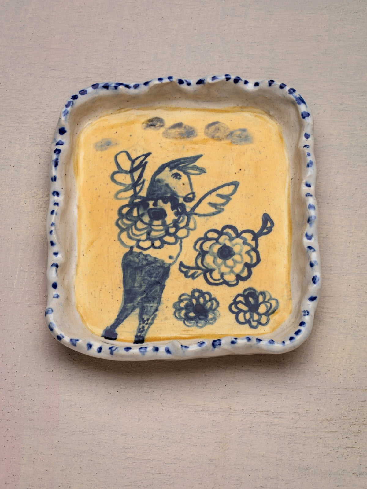 Donkey Brings Flowers Dish - Katherine Dunn — Handmade by Jes MaHarry