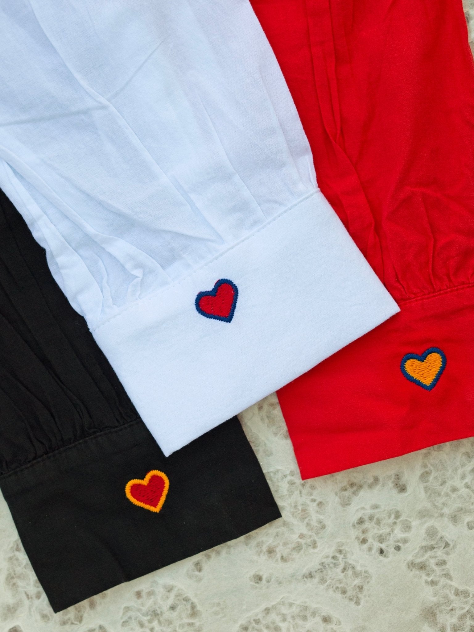Heart on your sleeve shirt- White - Jes MaHarry