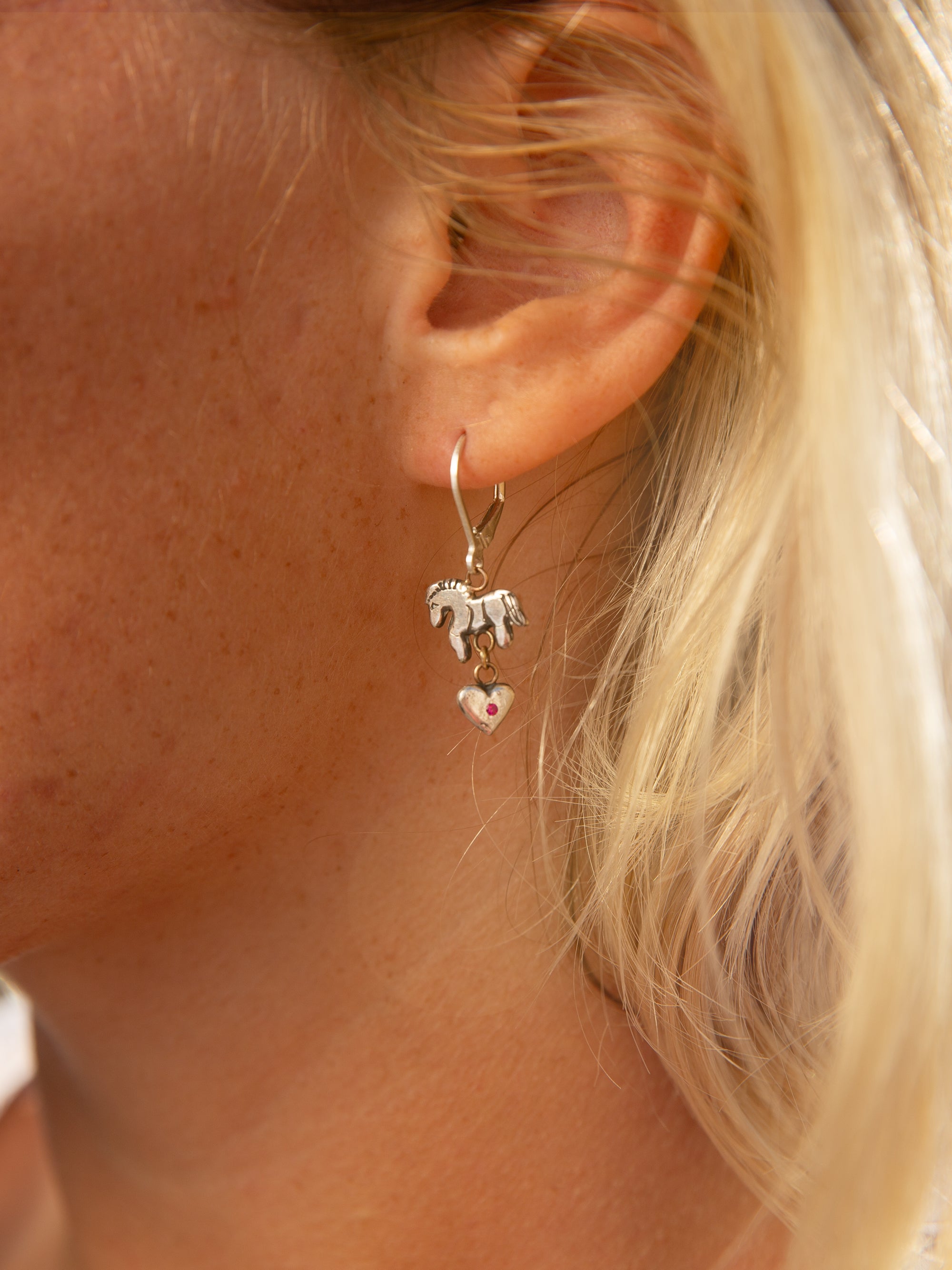 Horse Heart Earrings