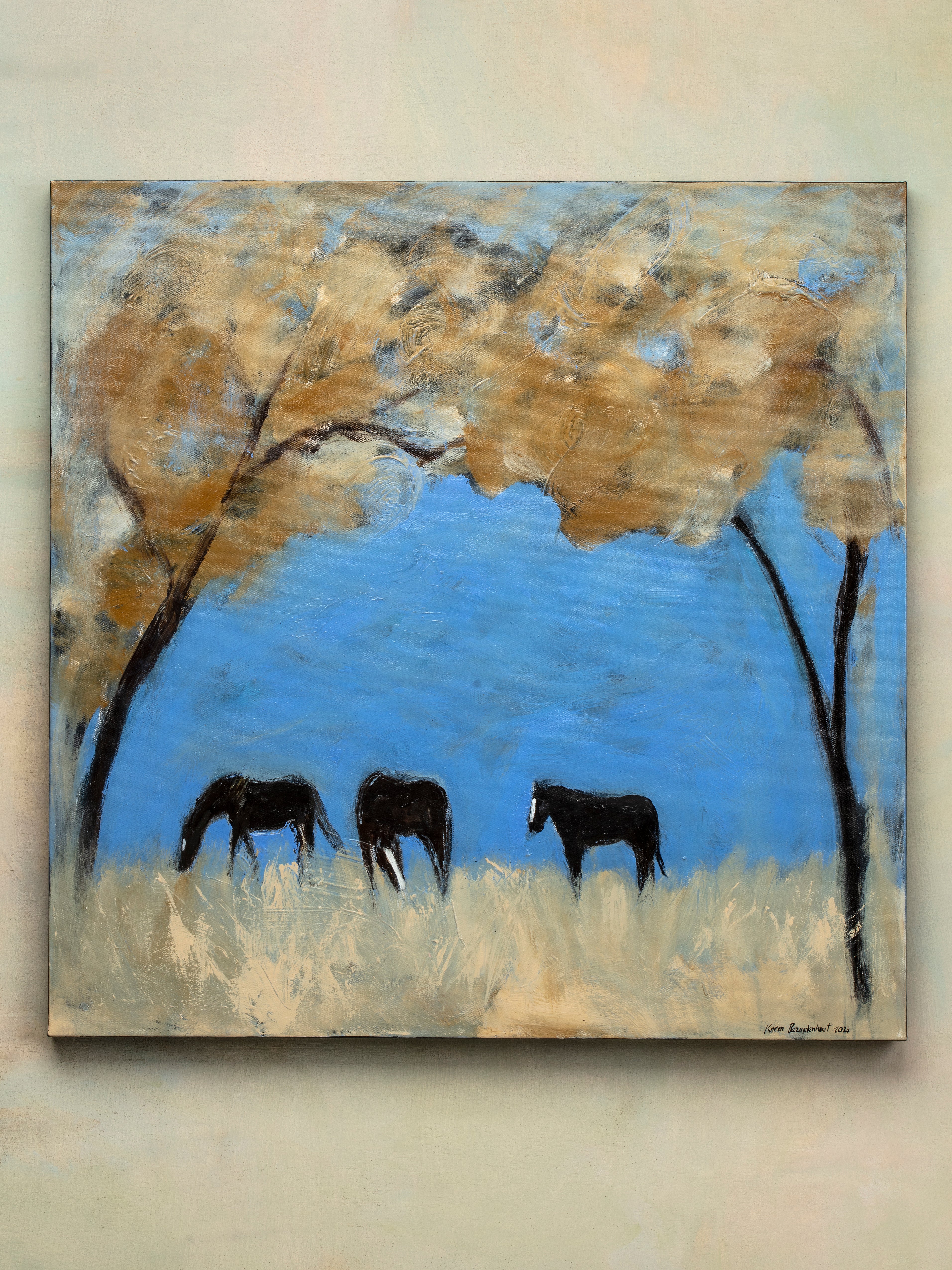 Horses In The Grass - Karen Bezuidenhout