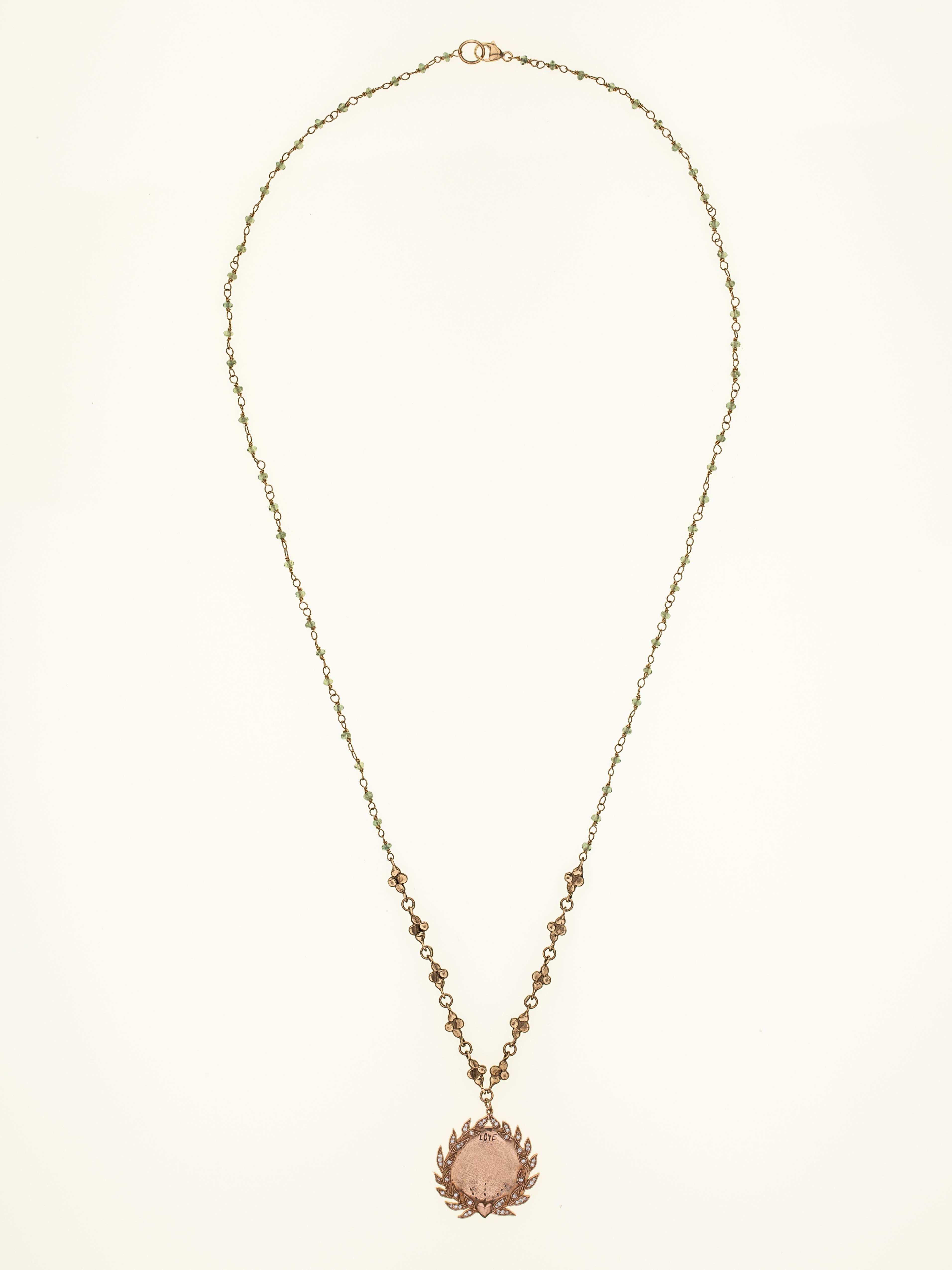 Golden Green Sapphire Necklace