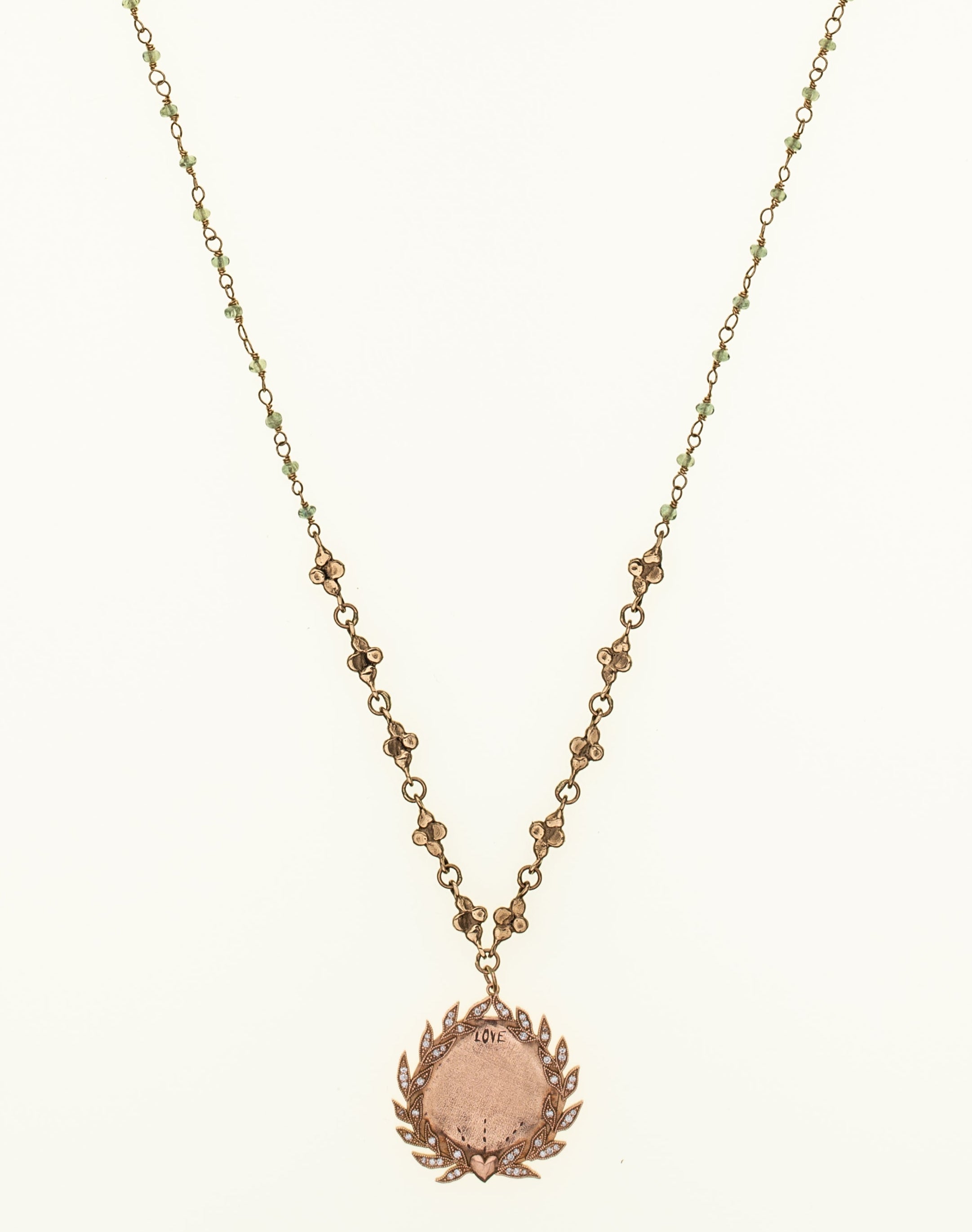 Golden Green Sapphire Necklace