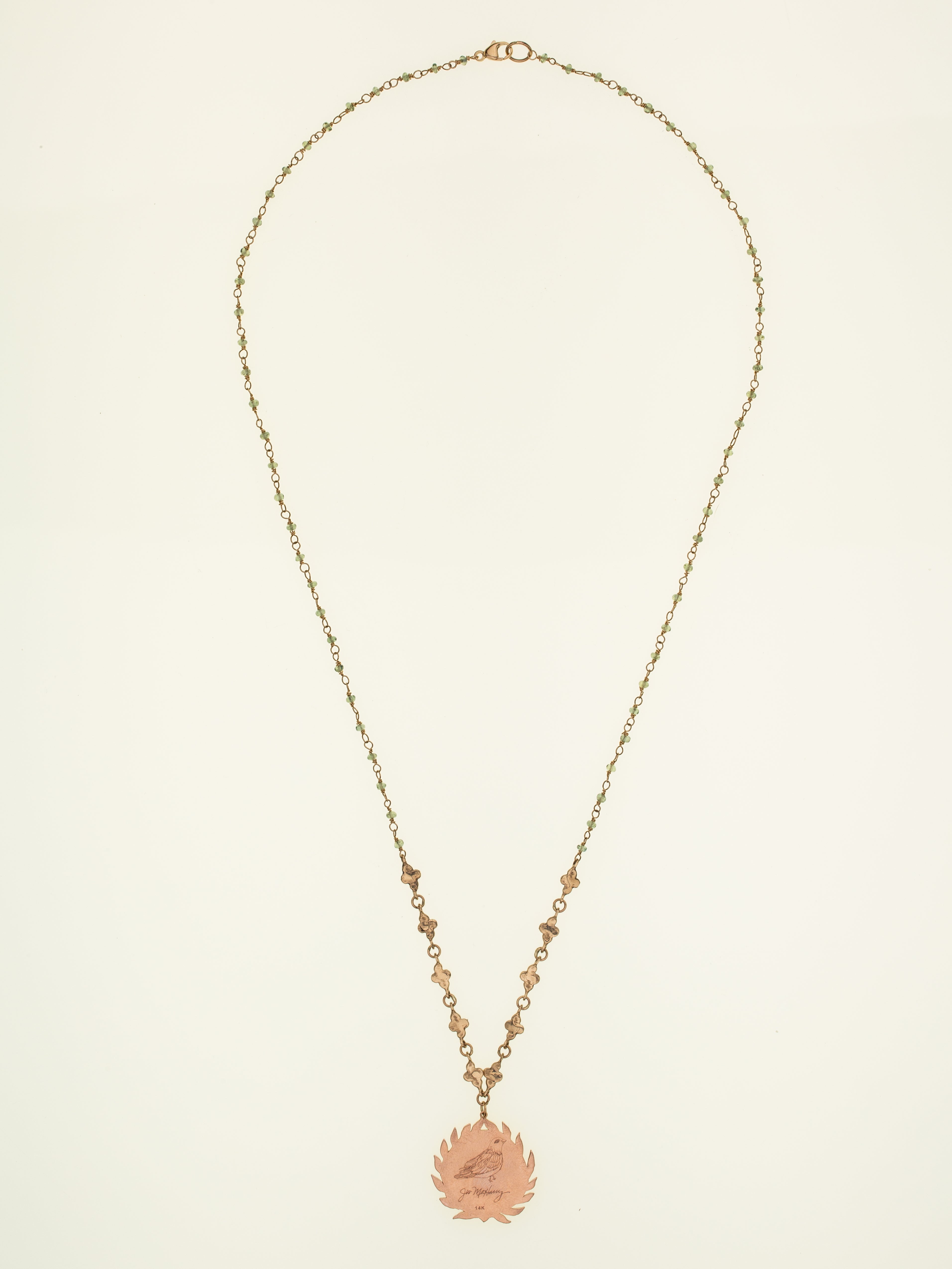 Golden Green Sapphire Necklace