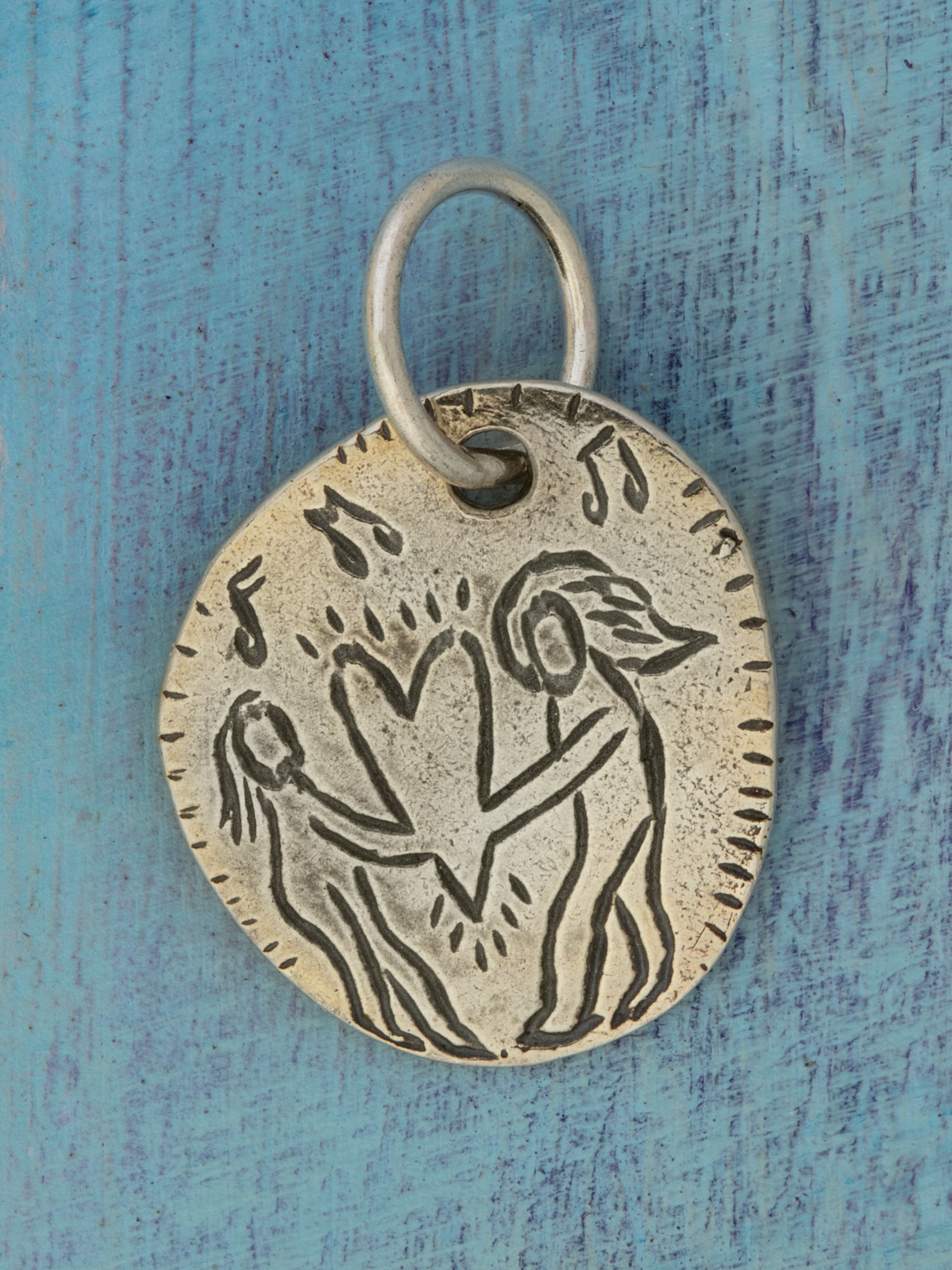 Silver Heart Dance Charm