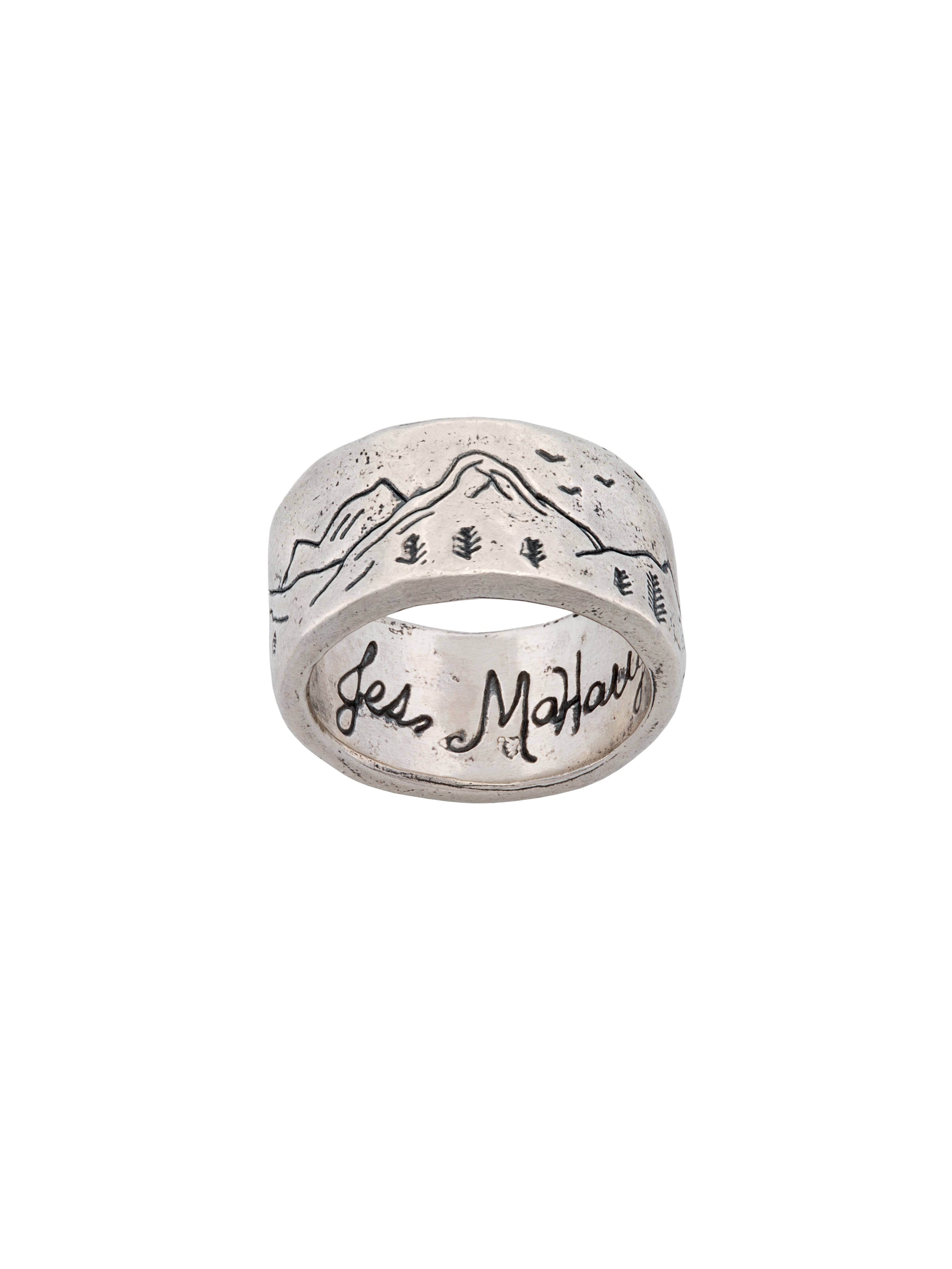 The Mountains are Calling Ring in Sterling Silver