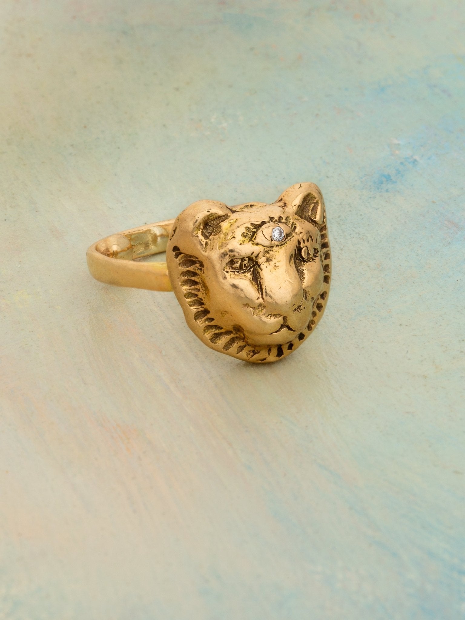 The Gold Lioness Ring - Jes MaHarry