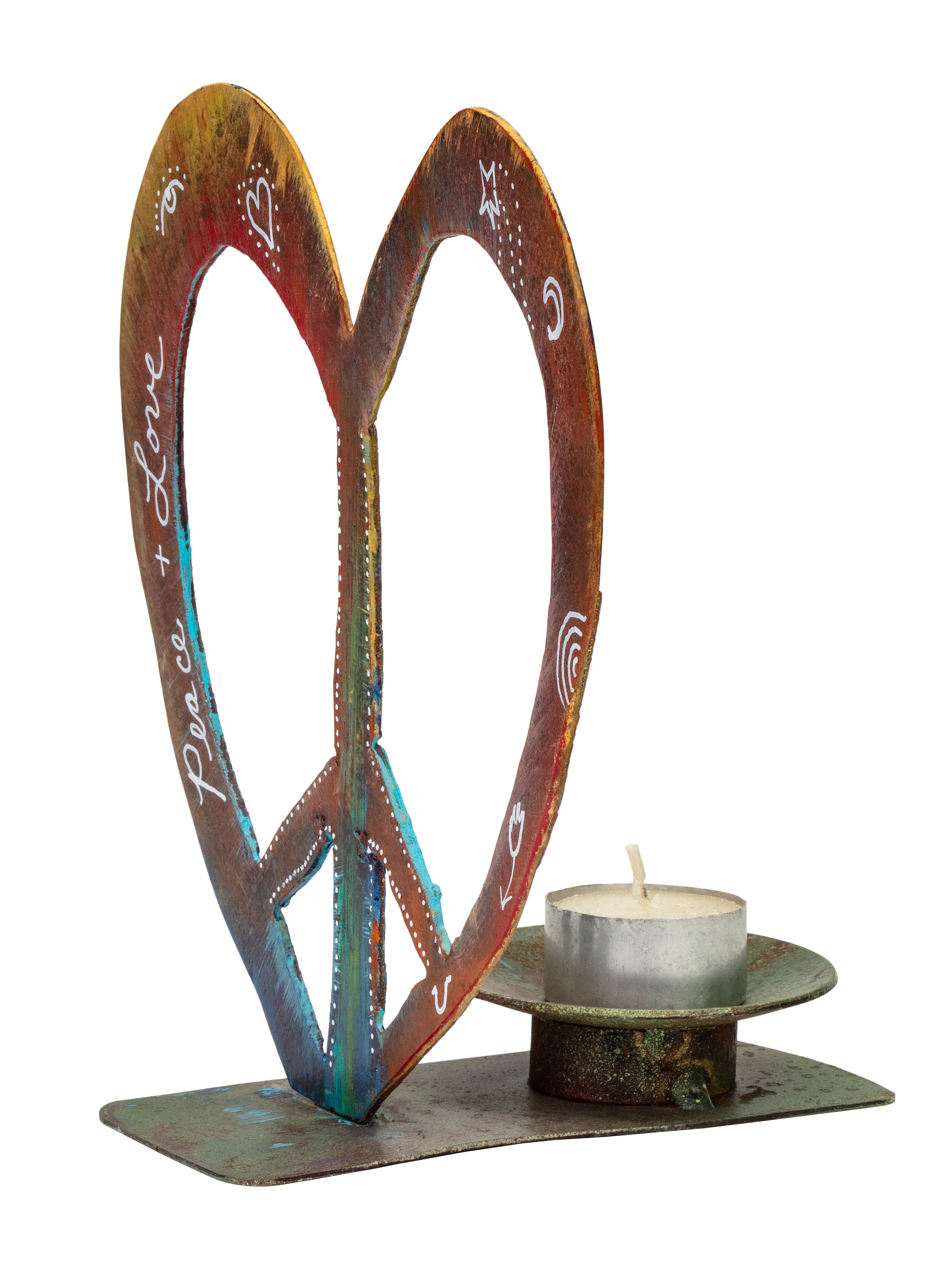 Heart Candle Holder Steel Piece