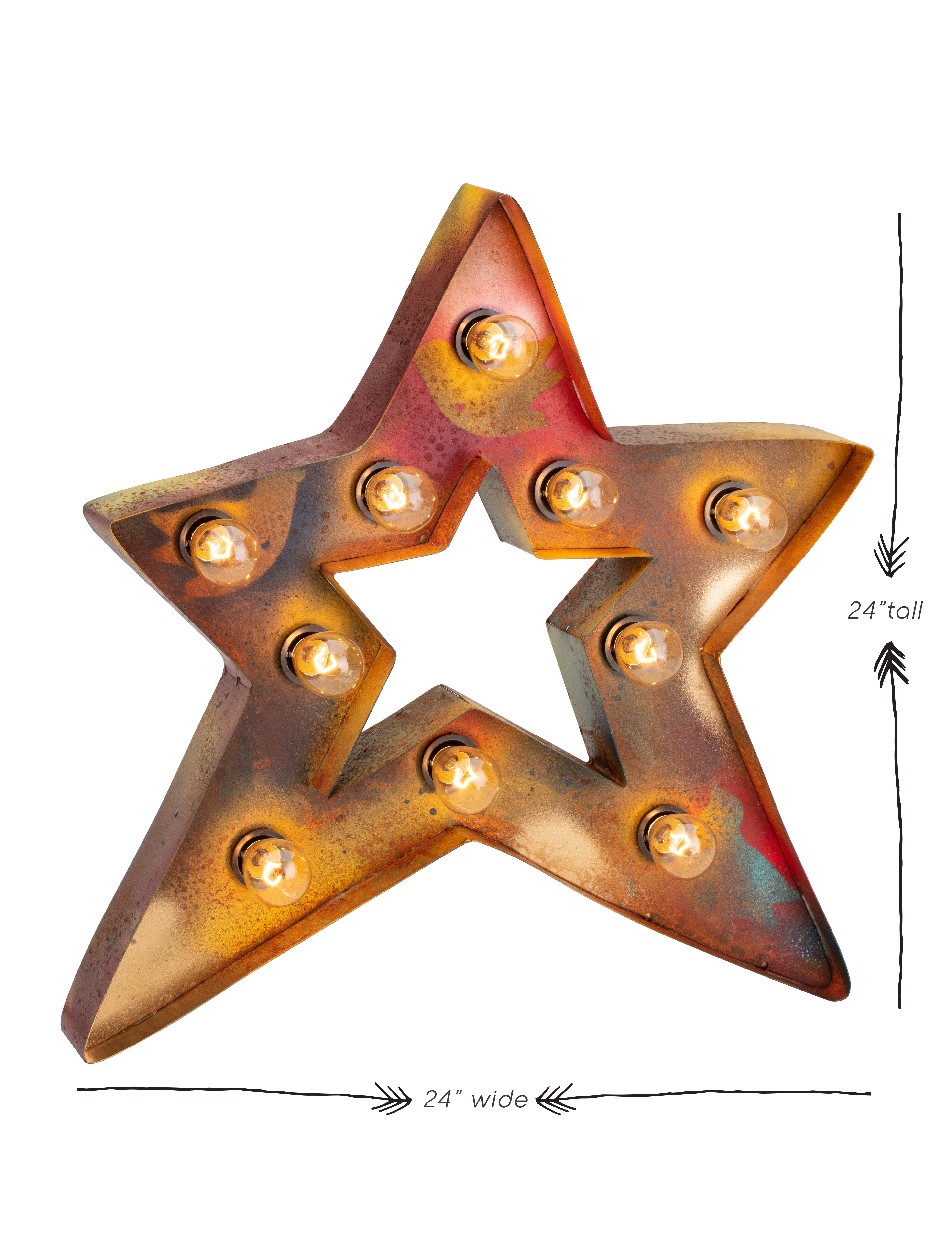 Lighted Steel Star