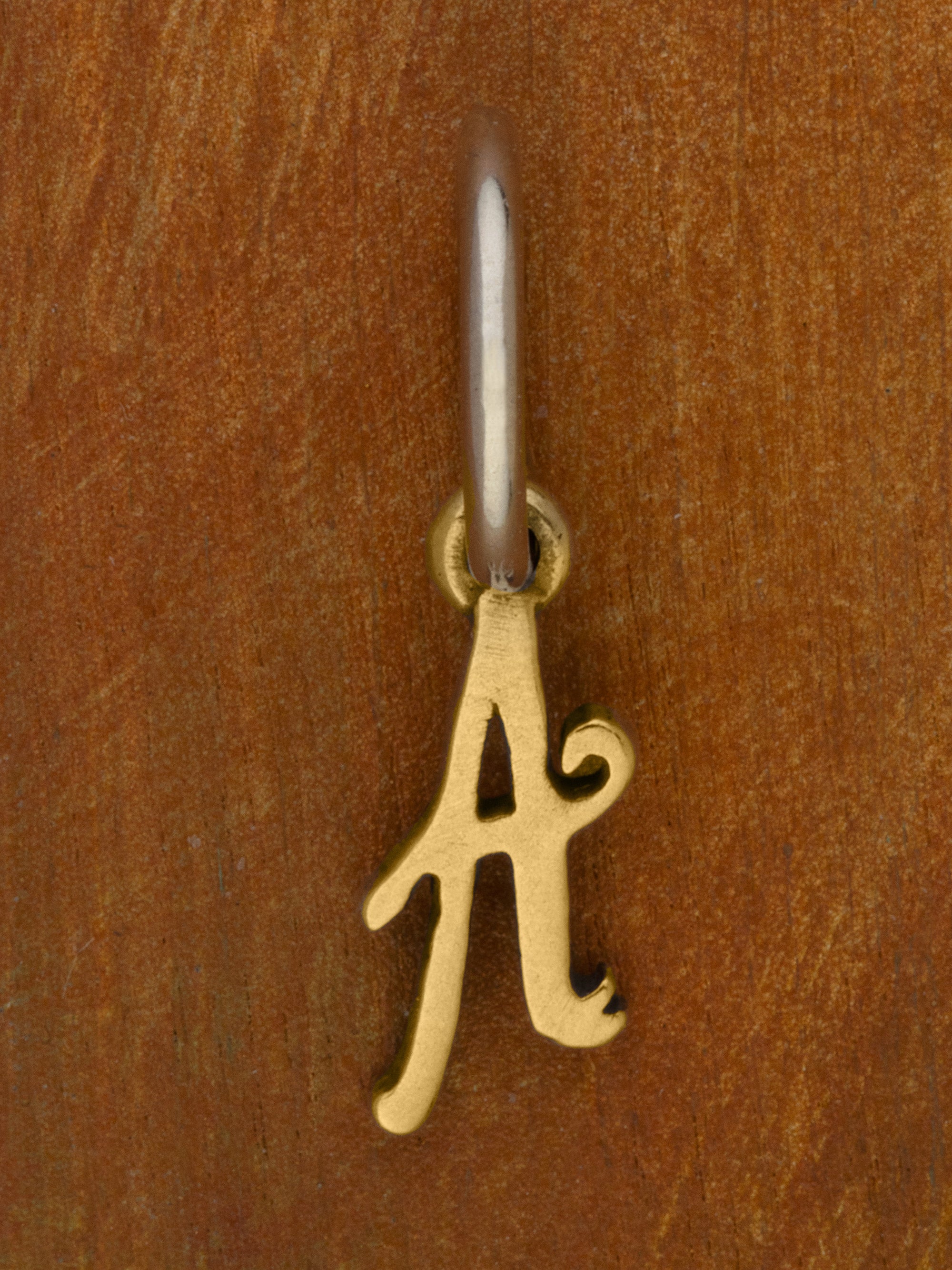 Artful Letter 14K Yellow Gold Charm
