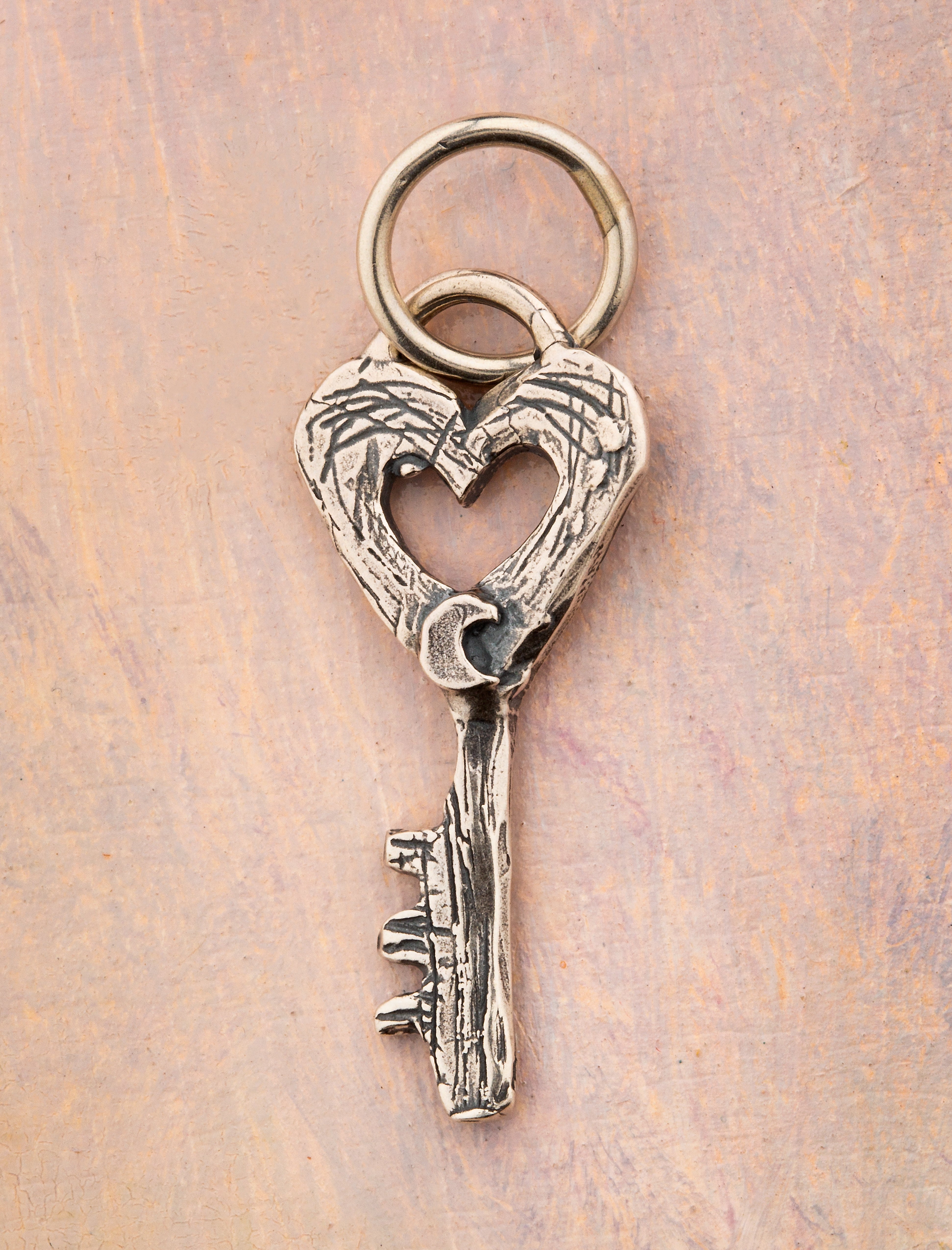 Heart Key Charm