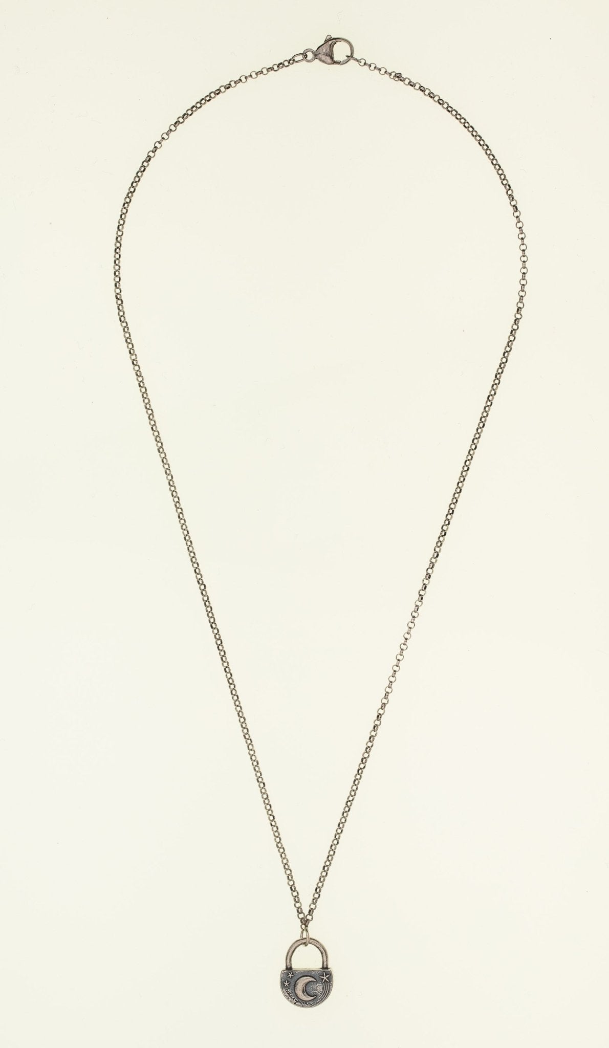 Moon And Stars Lock Necklace — Handmade by Jes MaHarry