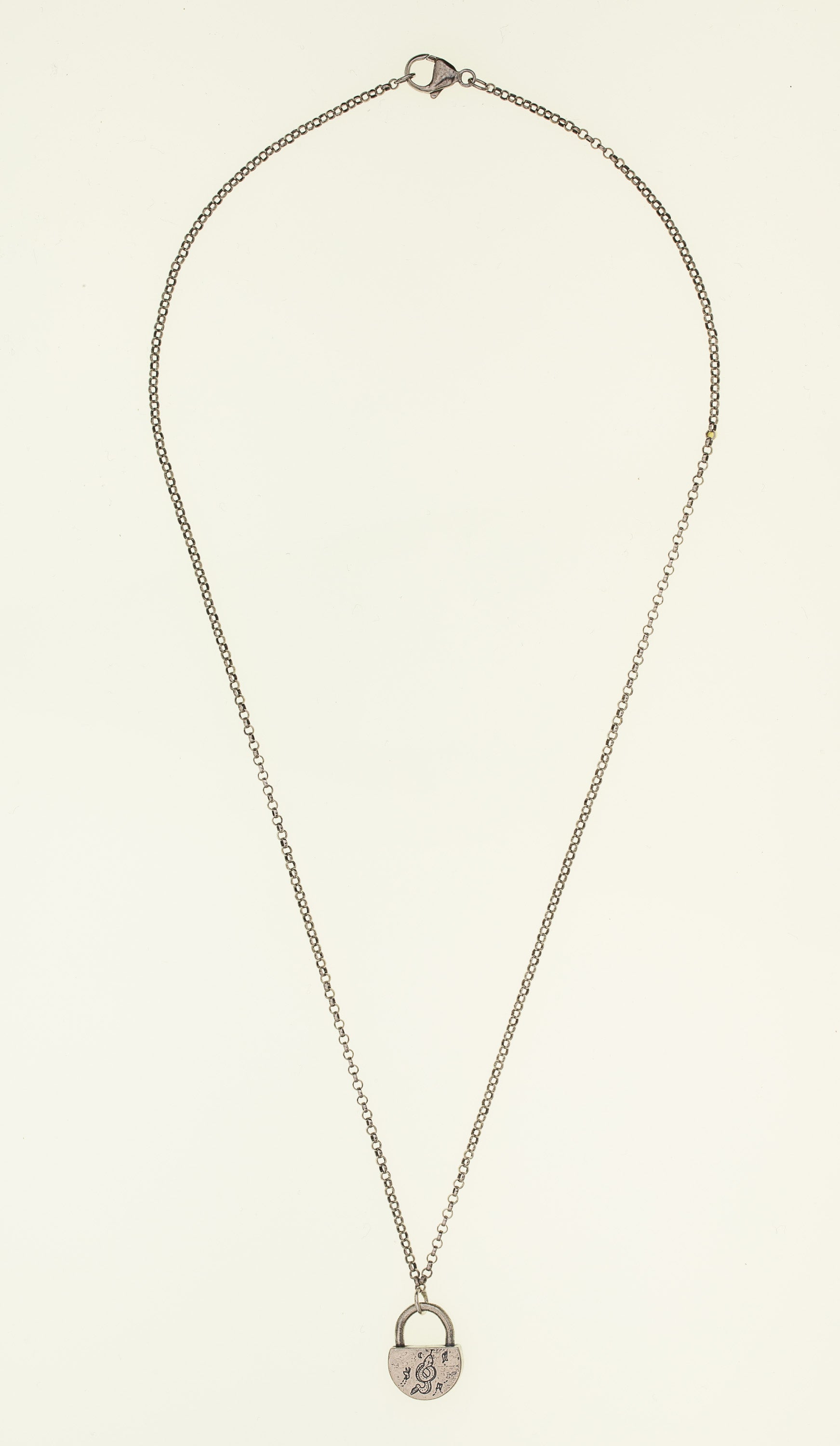 Moon And Stars Lock Necklace
