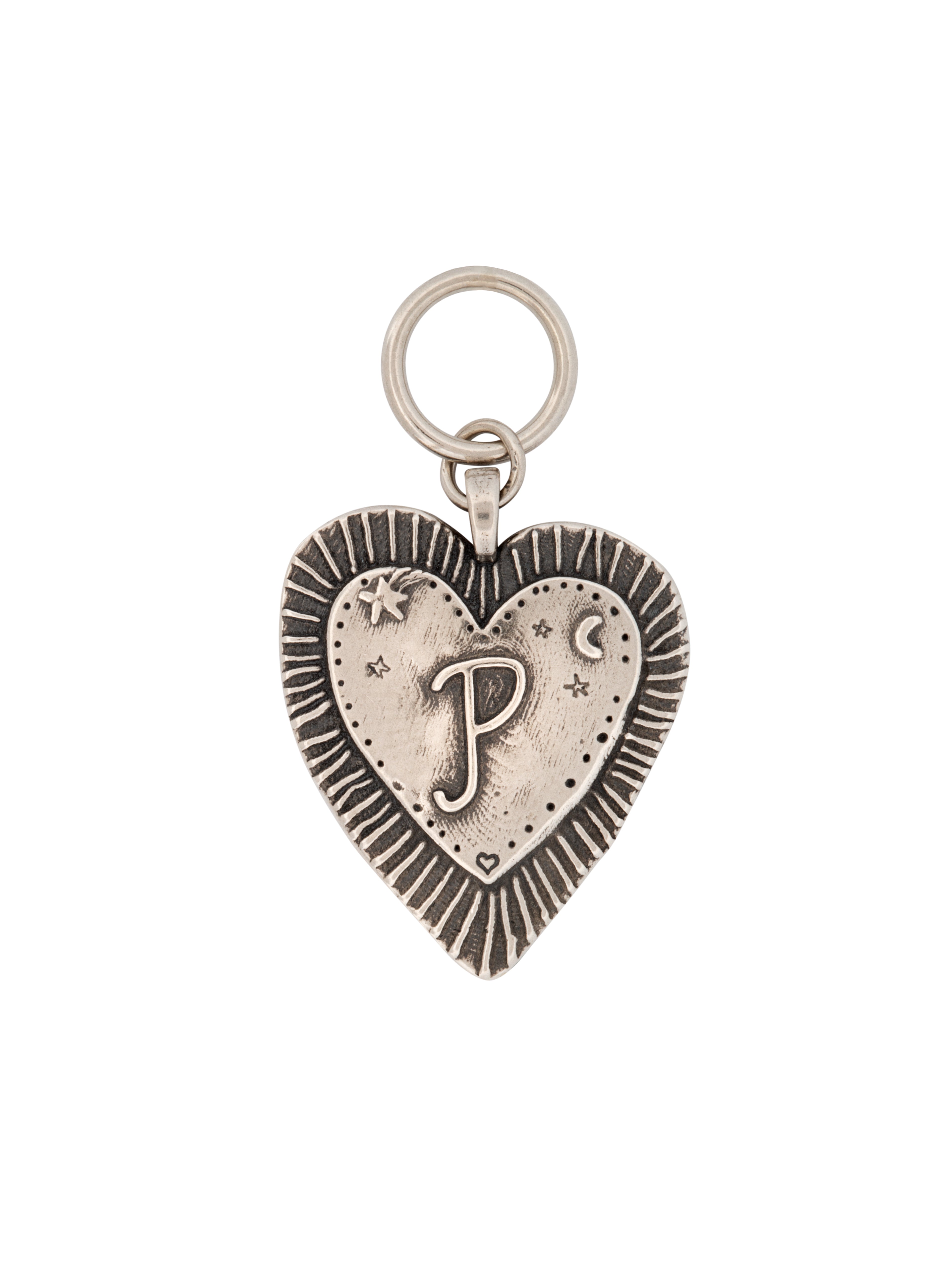 Radiant Heart Alphabet Charms Sterling Silver