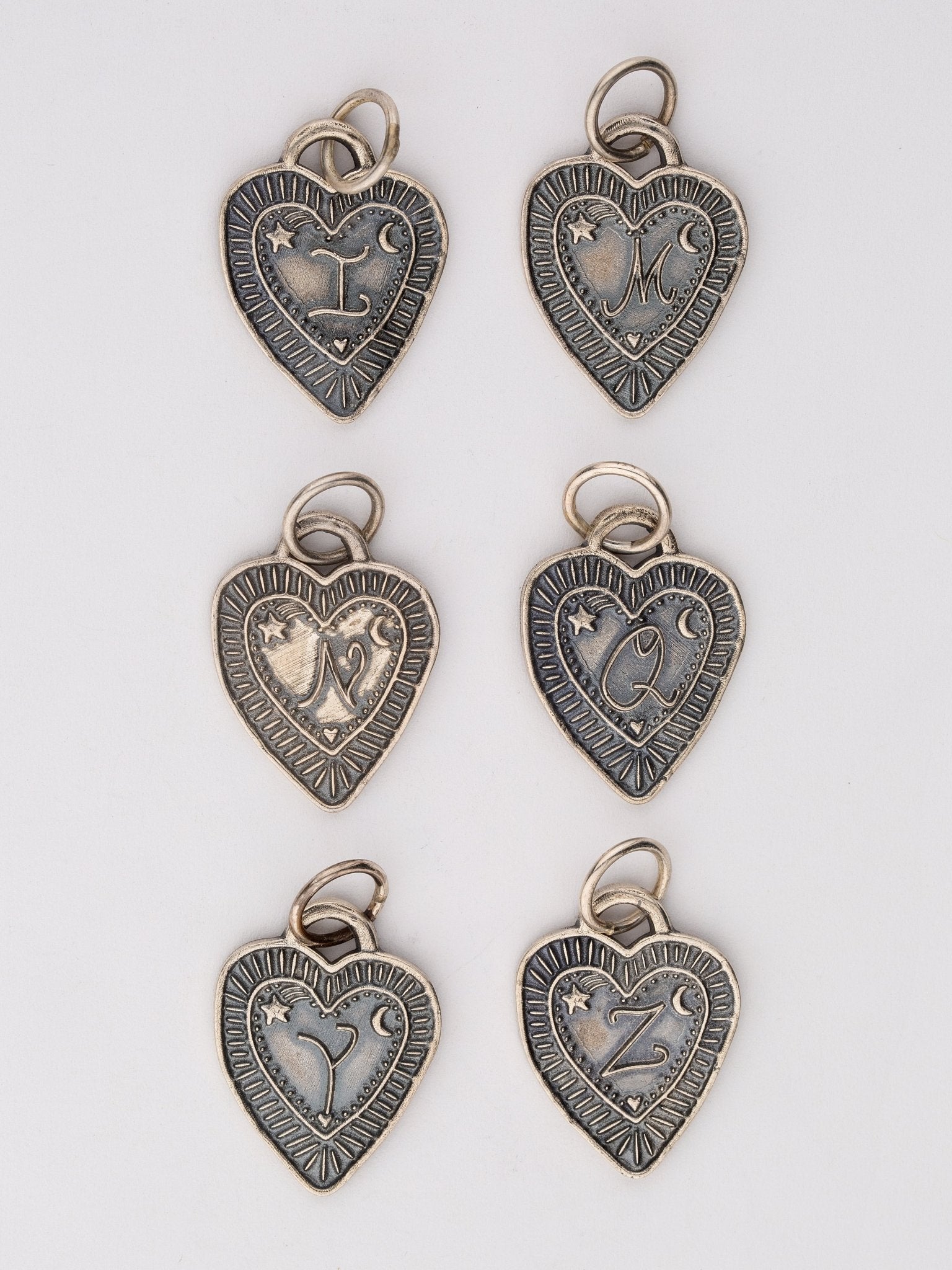Radiant Heart Initial Charm — Handmade by Jes MaHarry