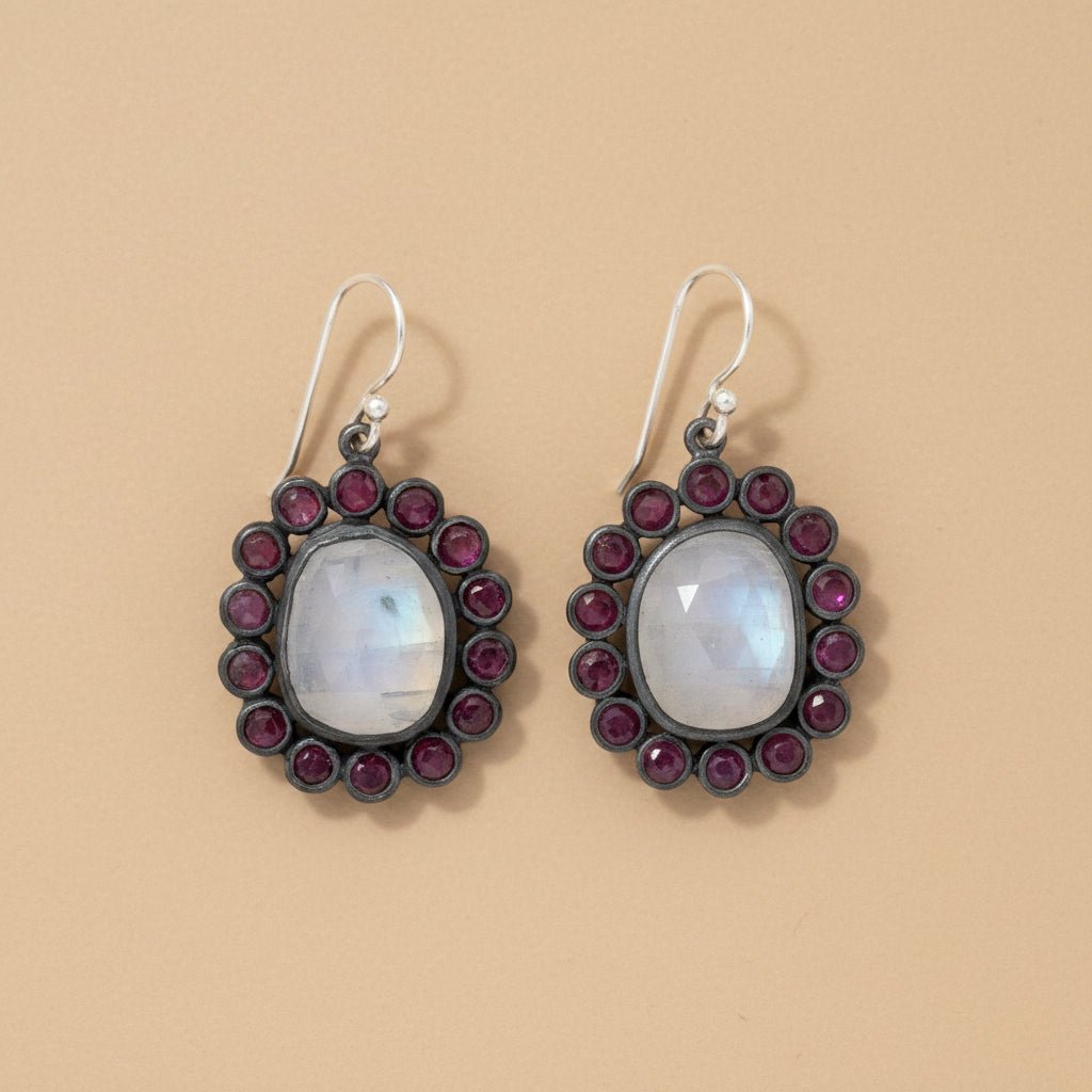 Halo Bloom Luna Earrings — Handmade by Jes MaHarry