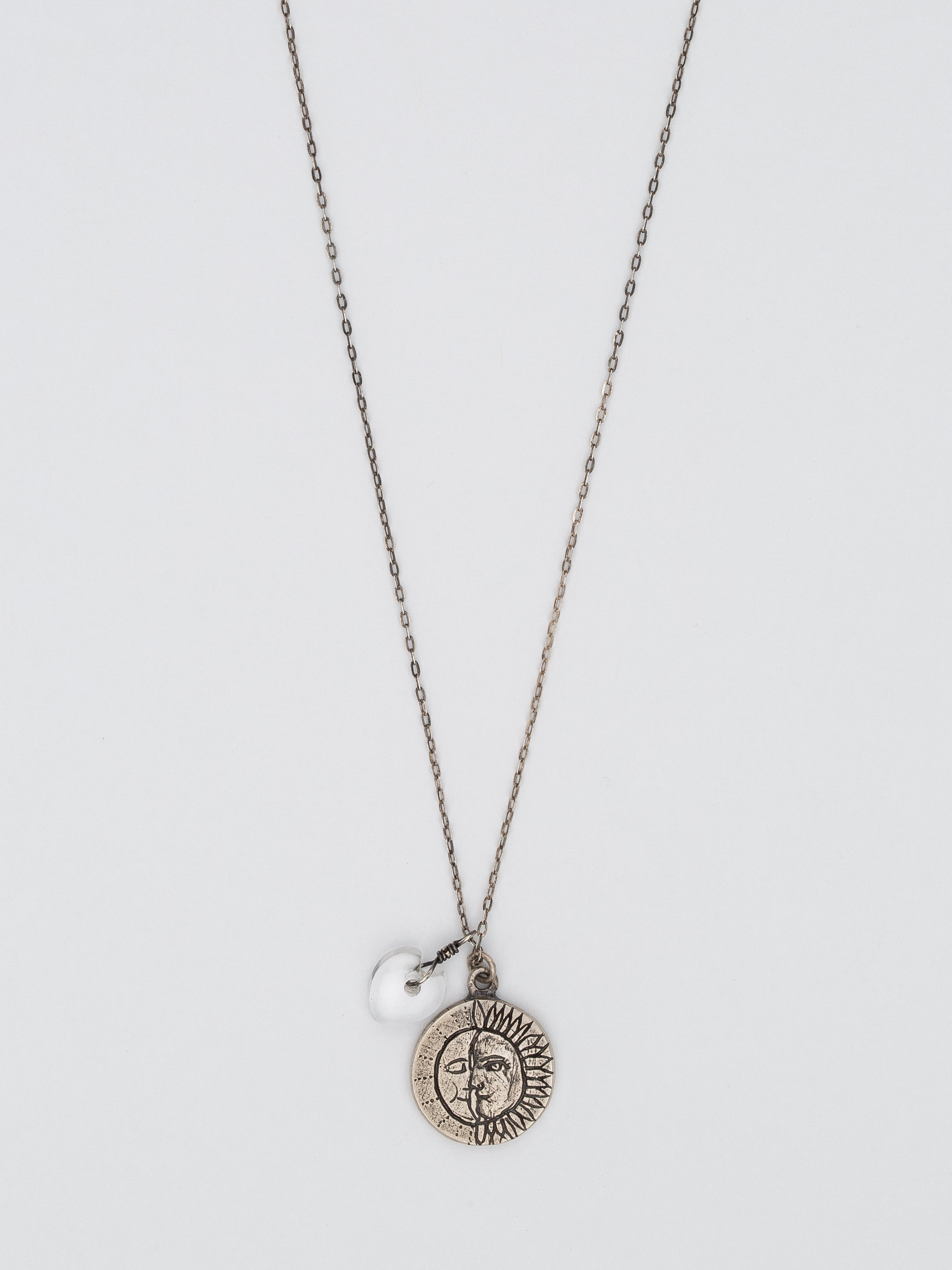 Moon and Sun Birthstone Necklace
