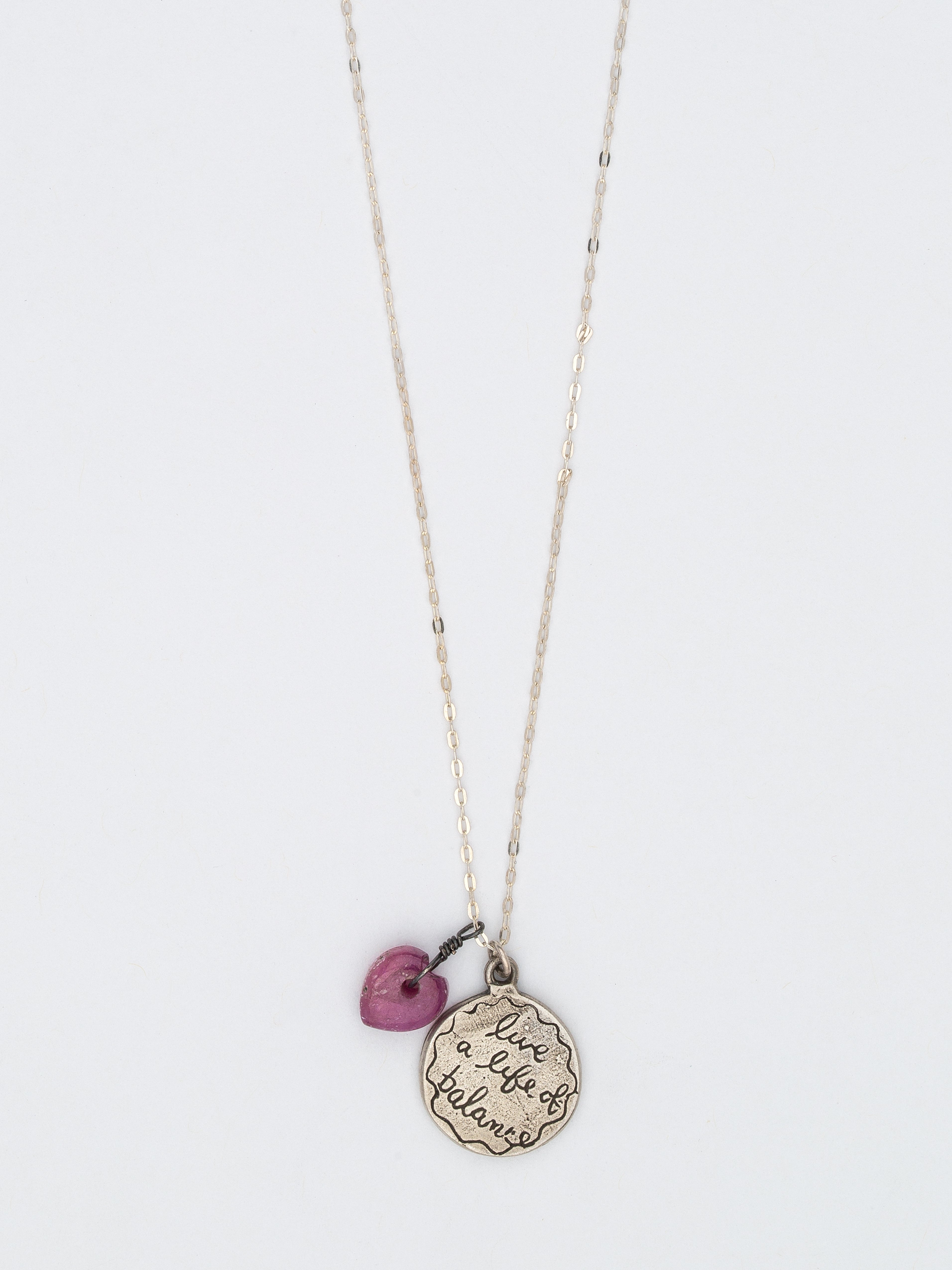Moon and Sun Birthstone Necklace