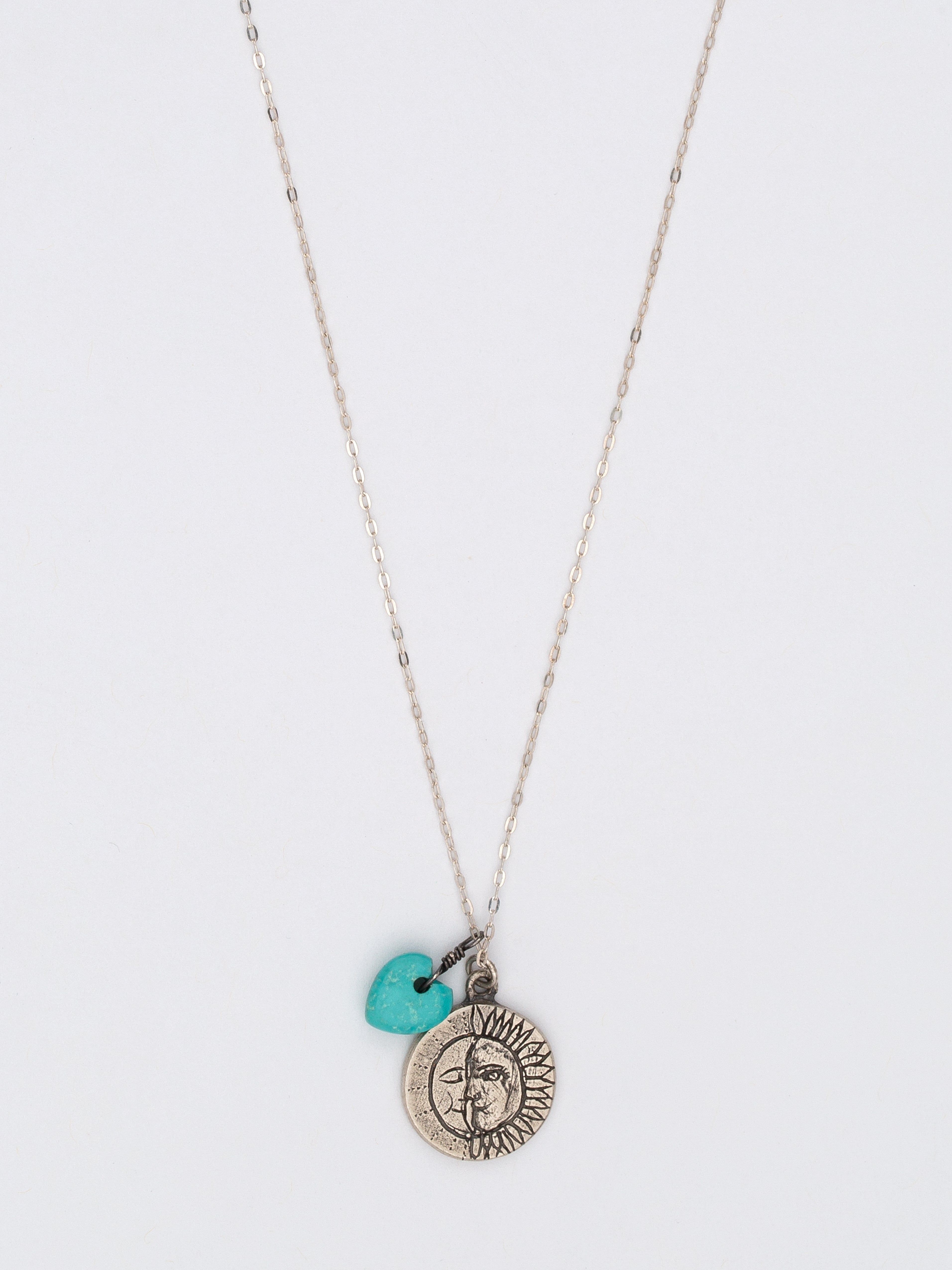 Moon and Sun Birthstone Necklace