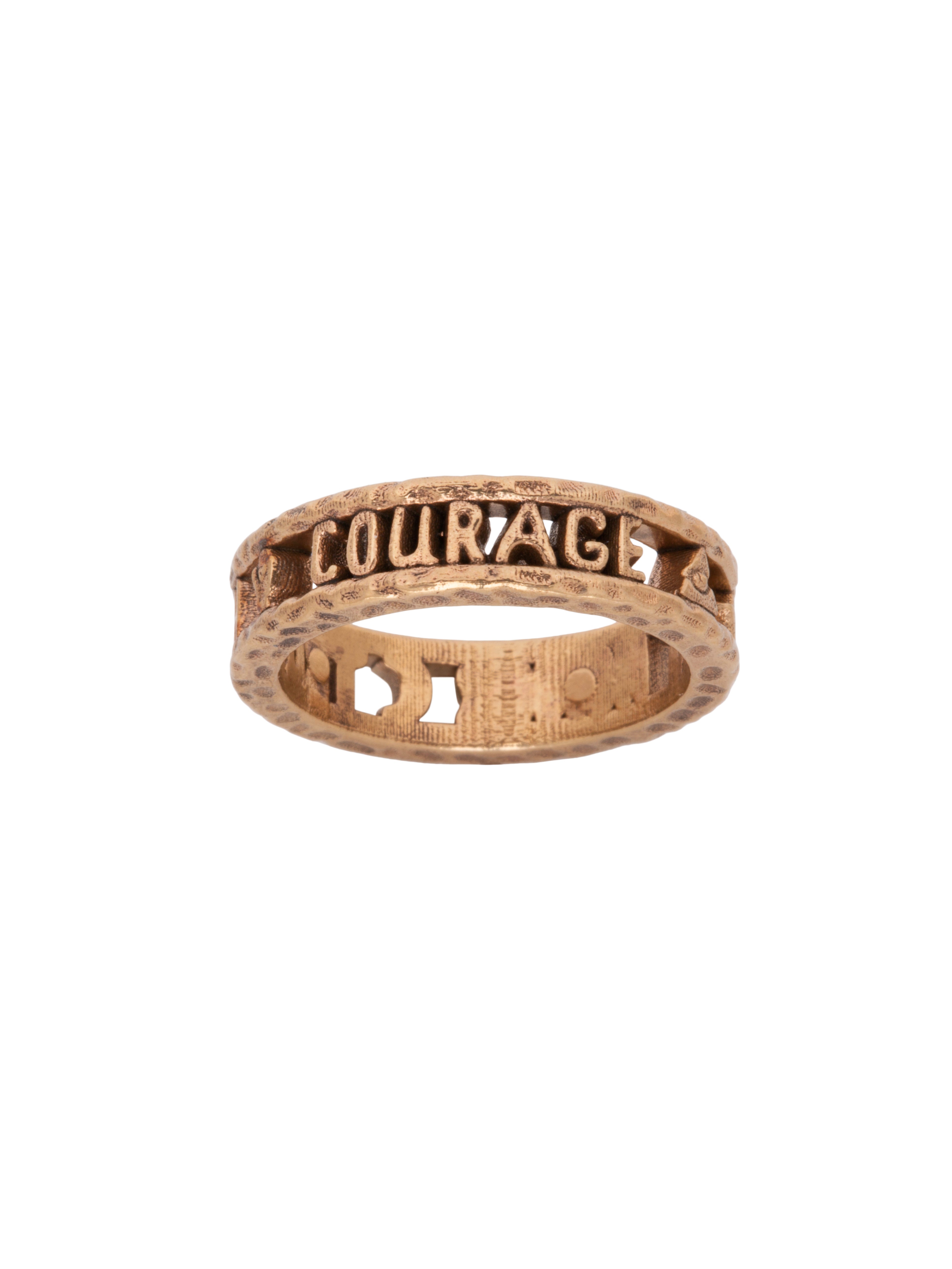 Honor, Truth, and Courage Gold Ring