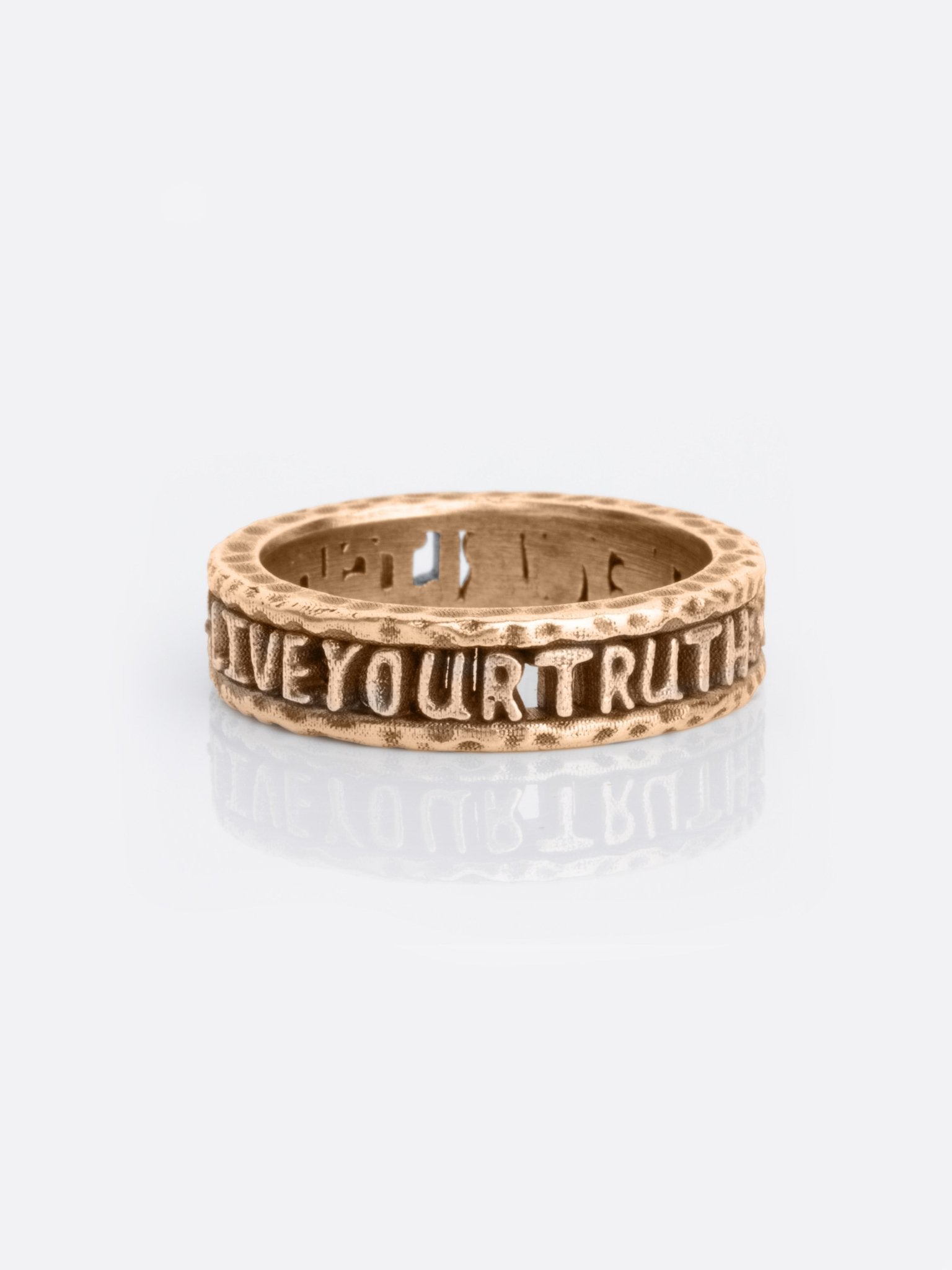 Live Your Truth Gold Ring — Handmade by Jes MaHarry