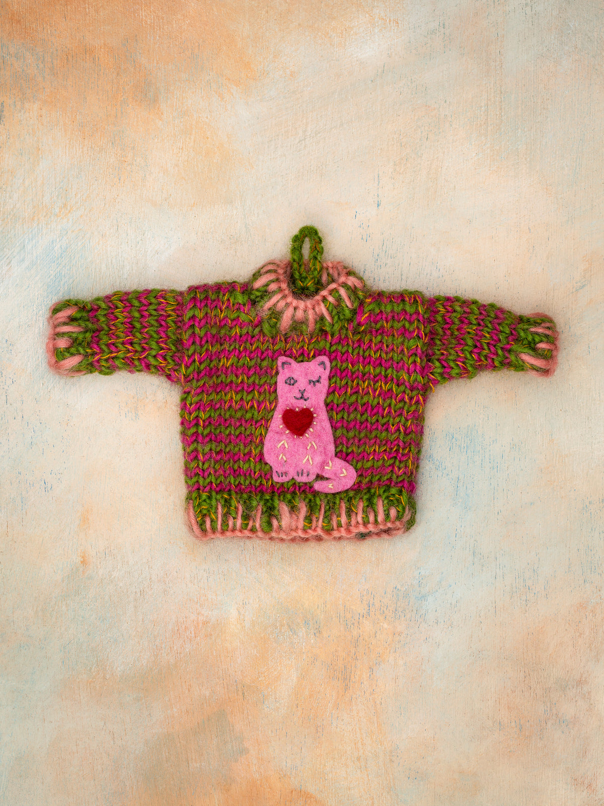 Peaches the Cat Sweater Ornament