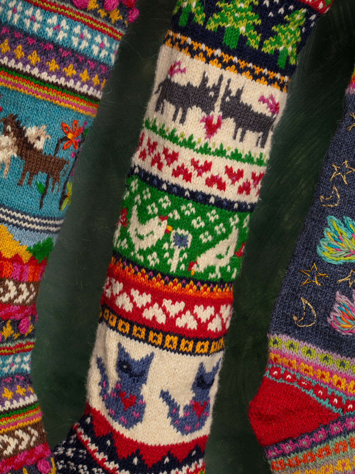 Animal Lover Handknit Stocking