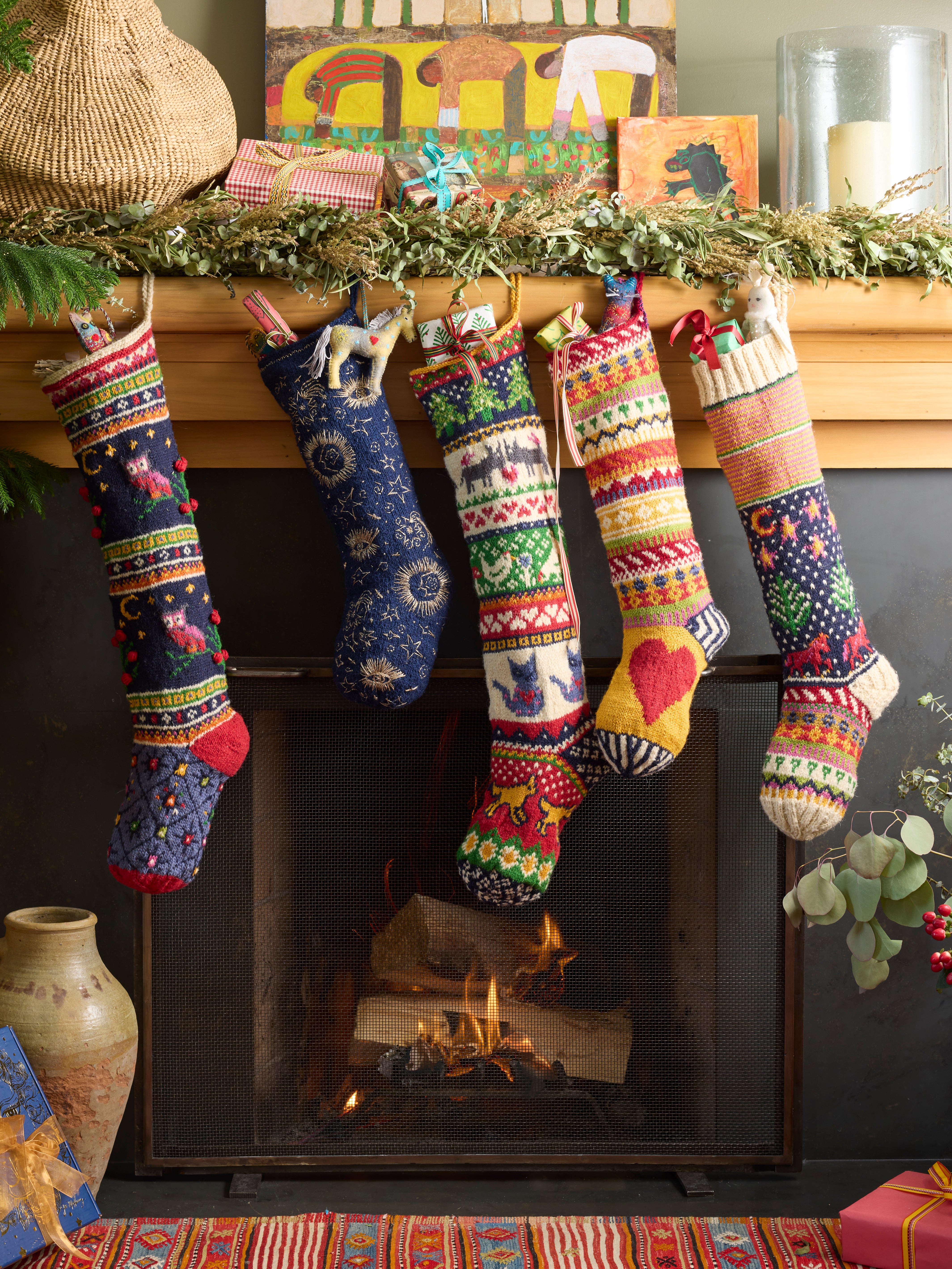 Animal Lover Handknit Stocking
