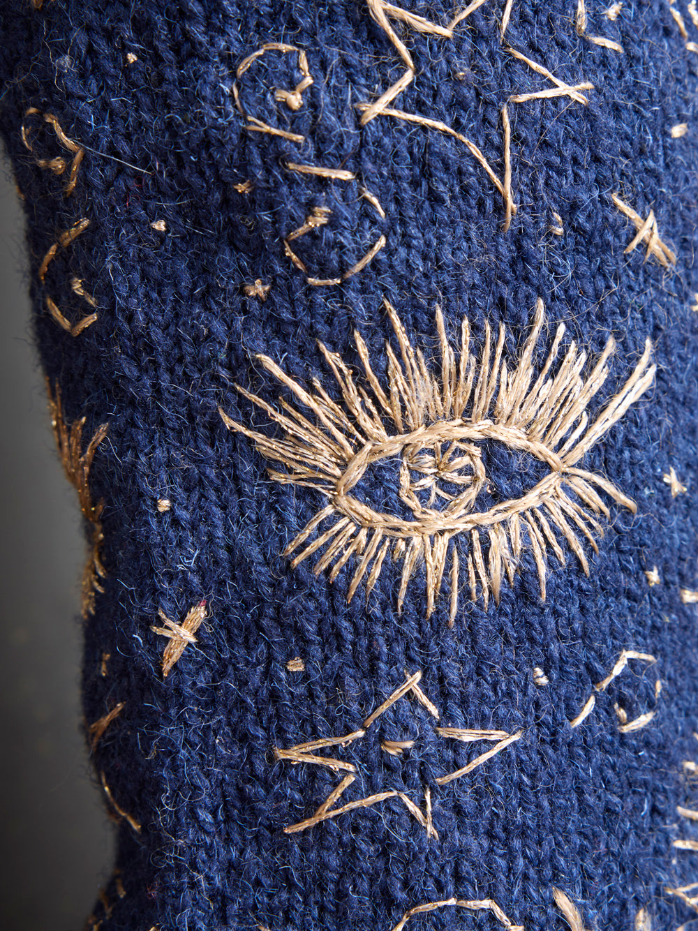 Shine Bright Handknit And Hand-Embroidered Stocking