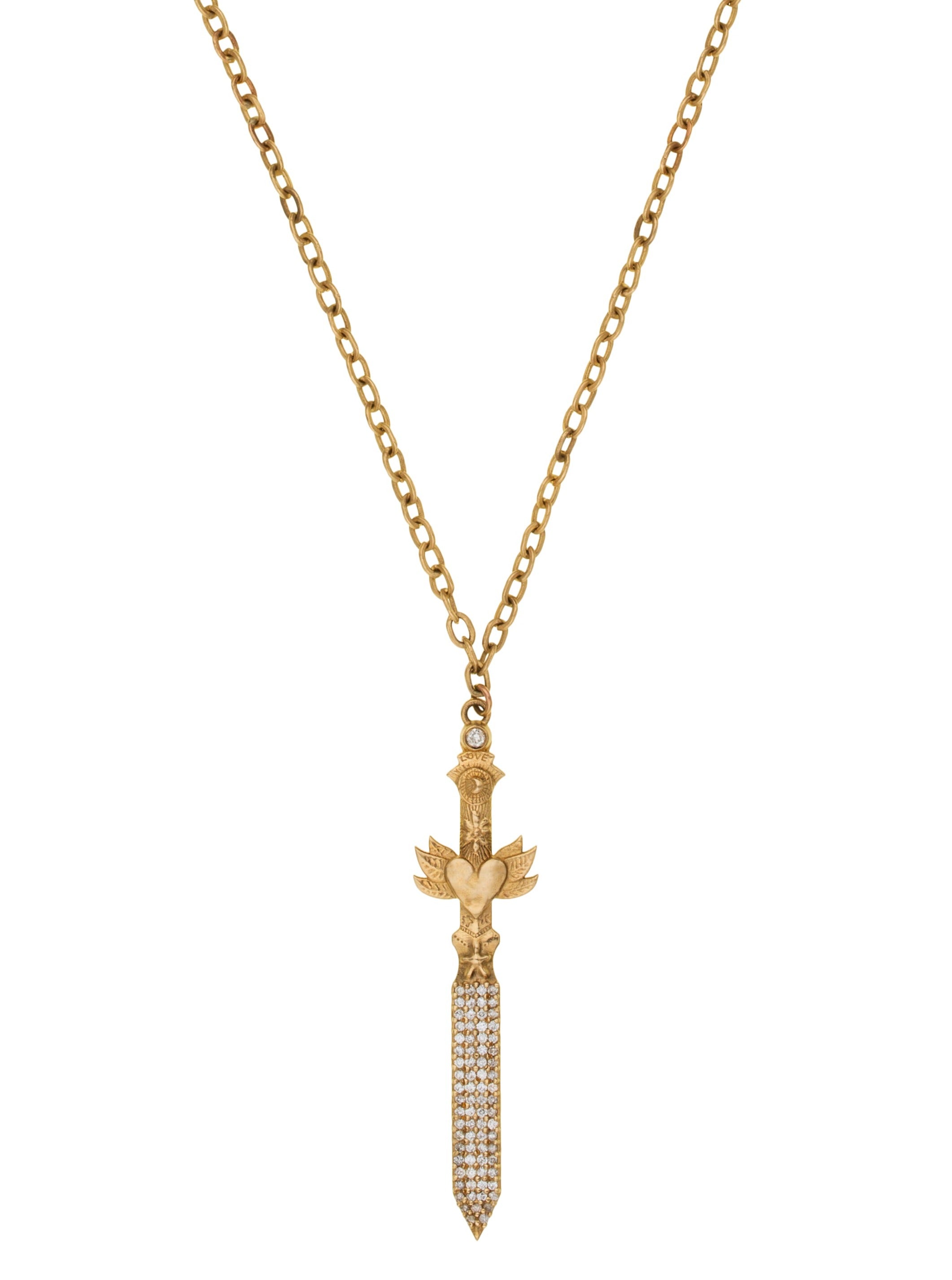 All Around Baby Gold & Diamond Dagger Necklace – Ali Weiss Jewelry
