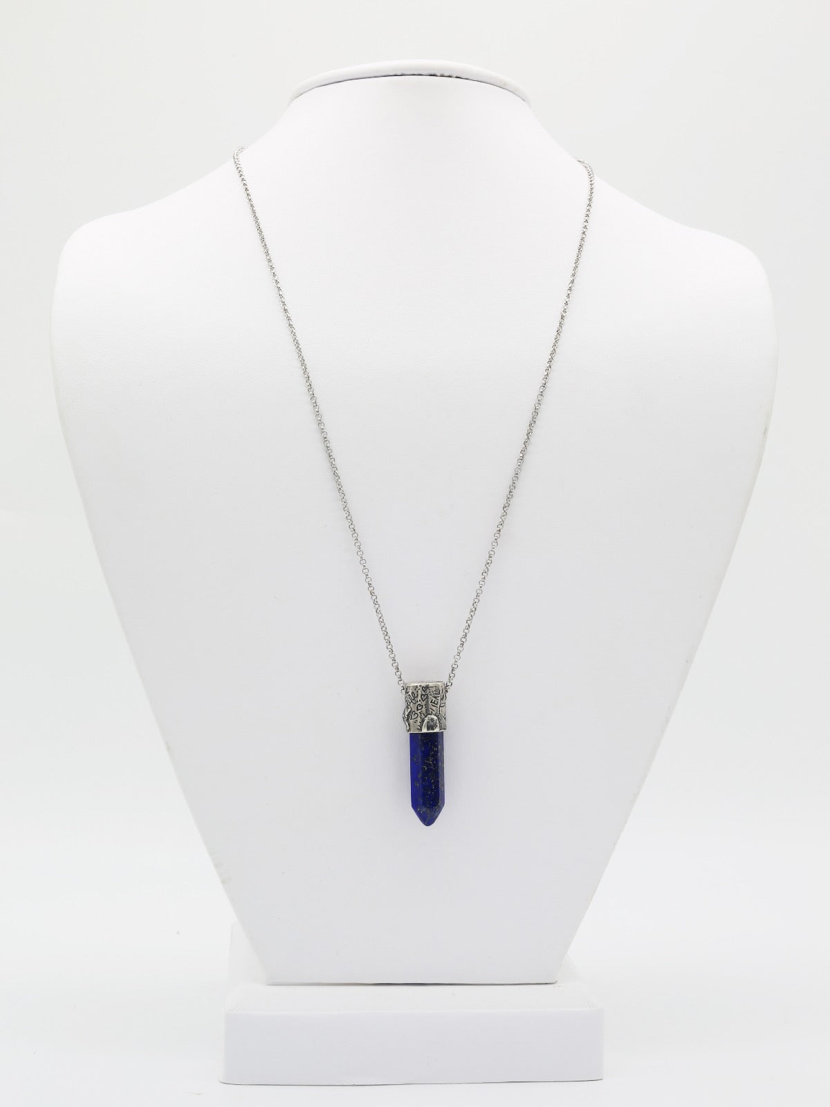 Power Stone Lapis Necklace In Sterling
